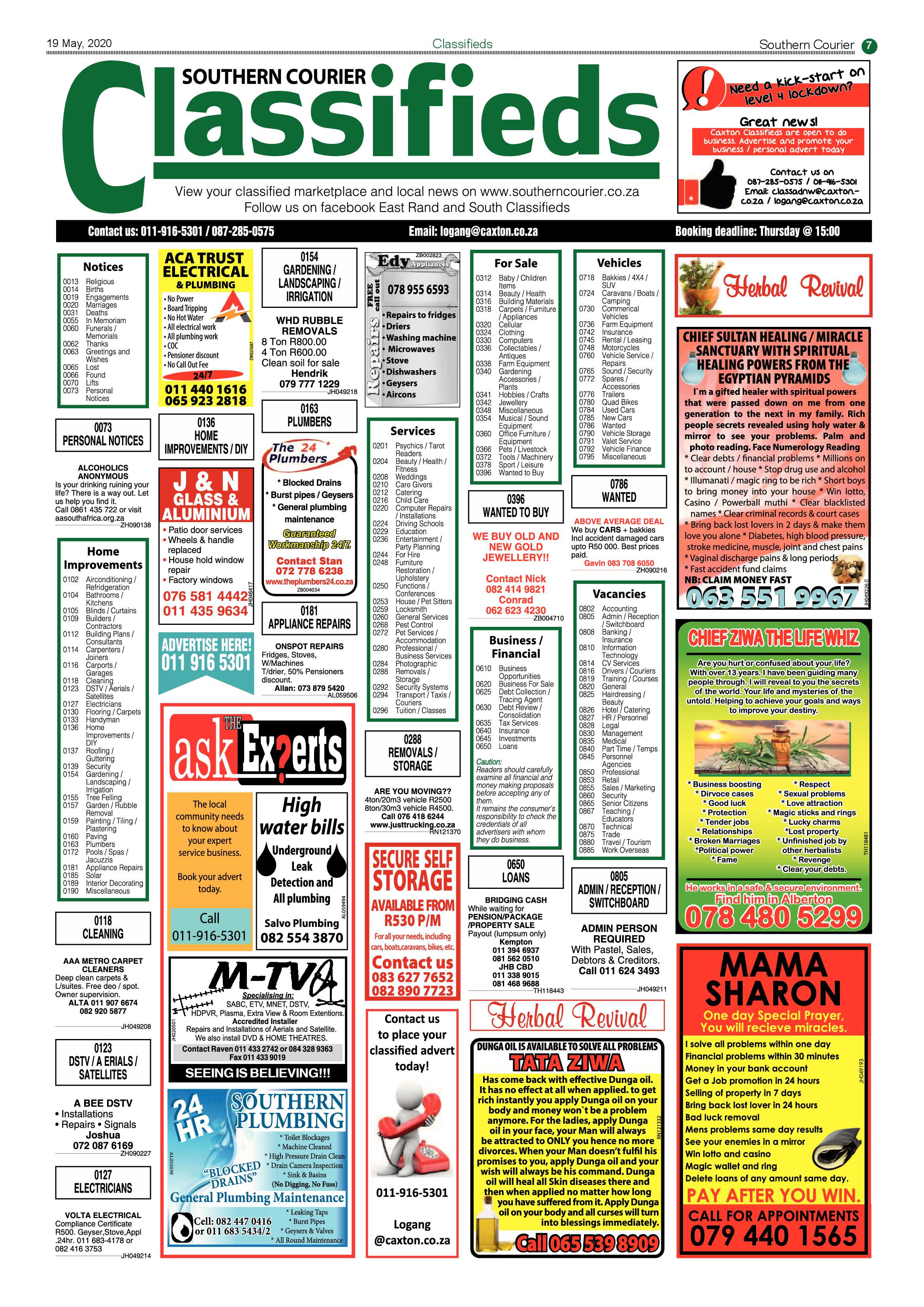 Southern Courier 19 May 2020 page 7