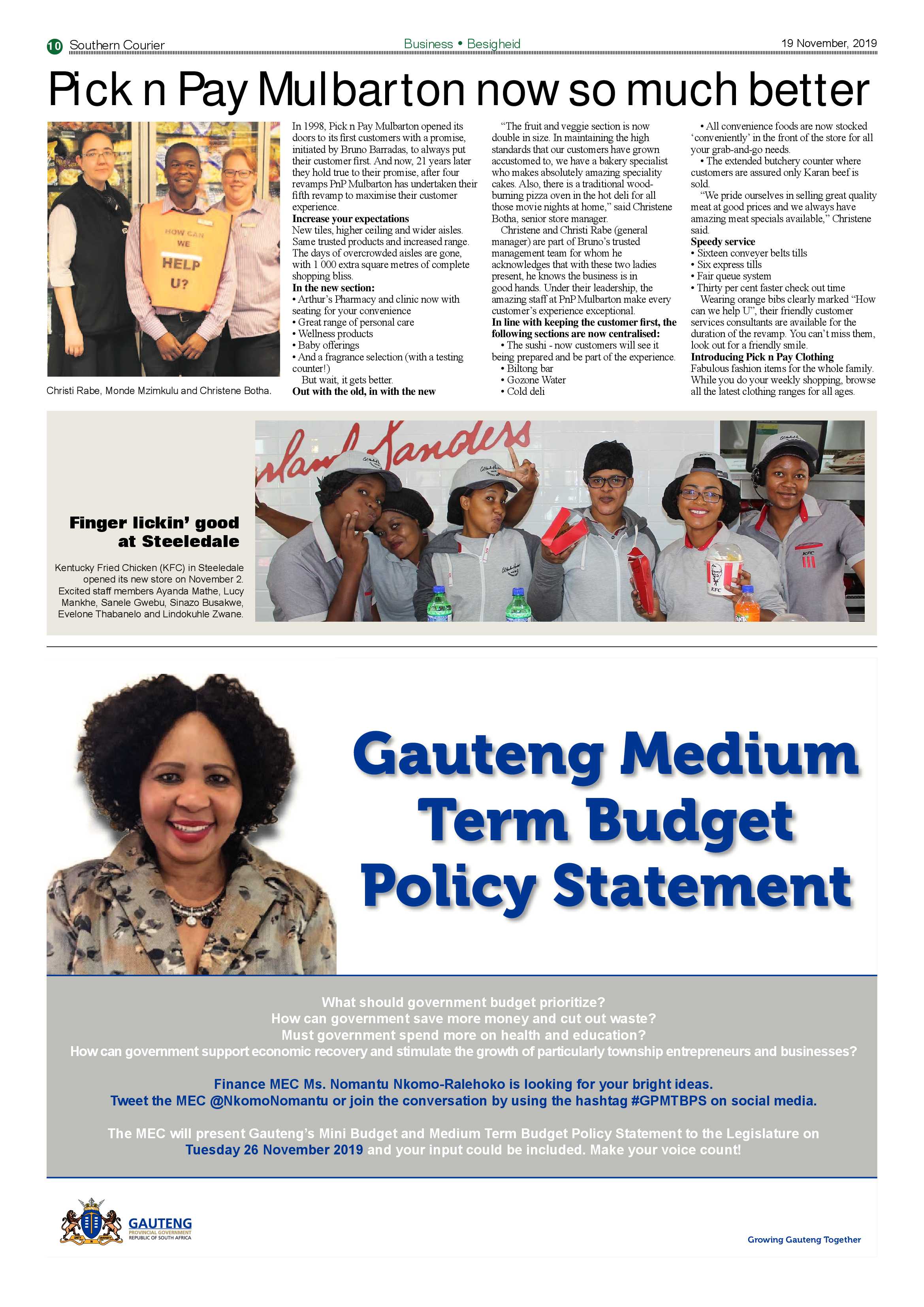 Southern Courier 19 November 2019 page 10