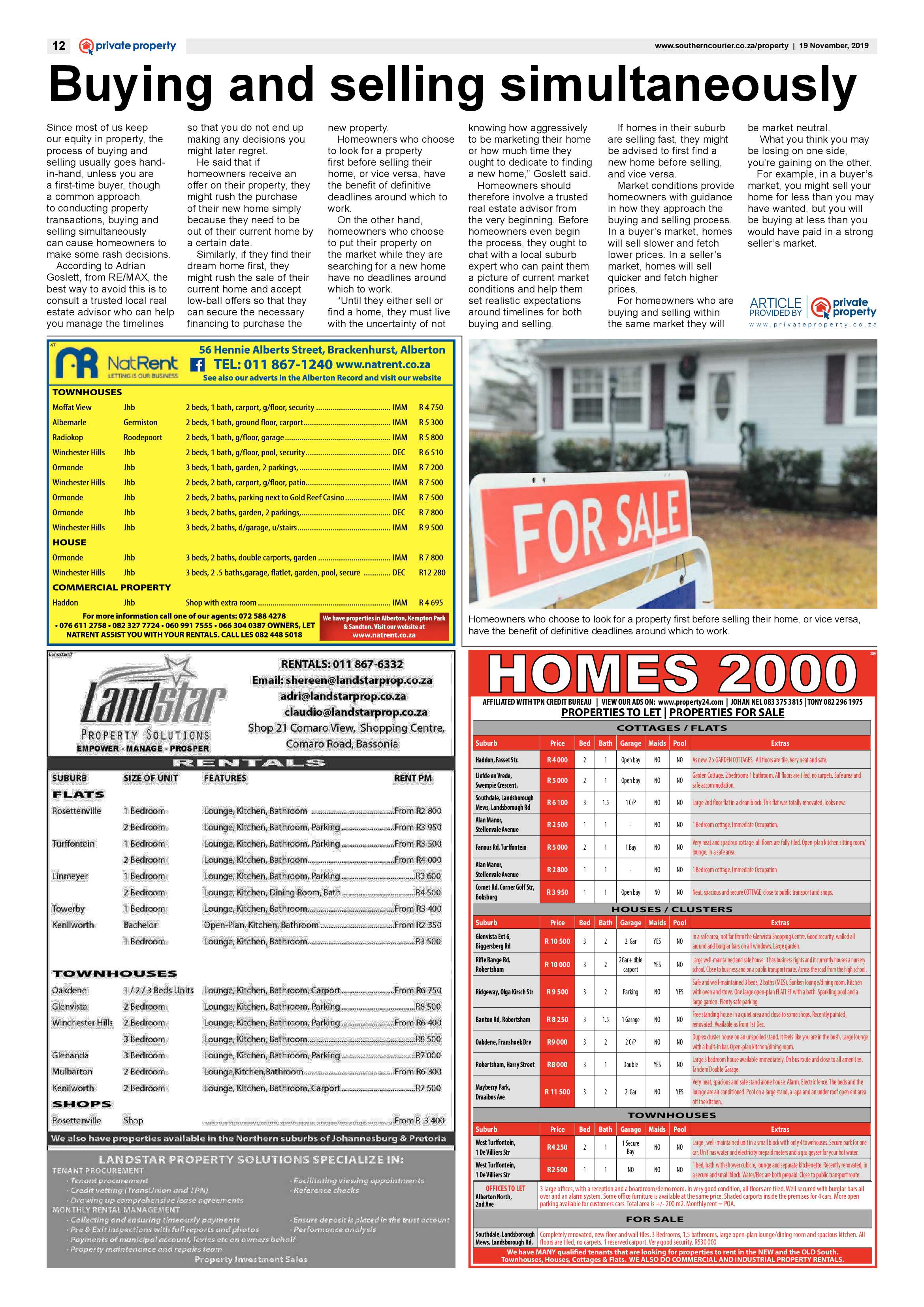 Southern Courier 19 November 2019 page 12