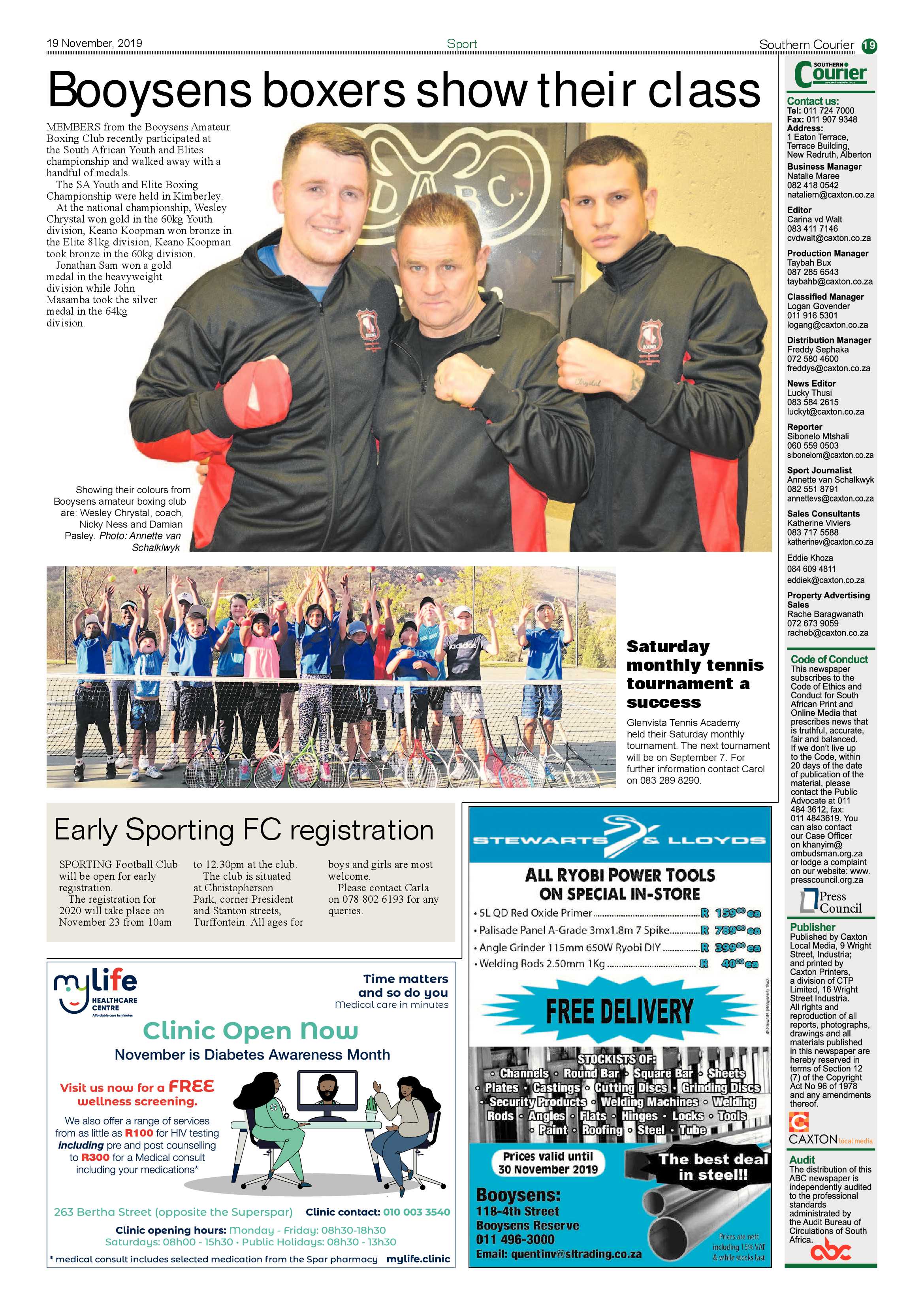 Southern Courier 19 November 2019 page 19