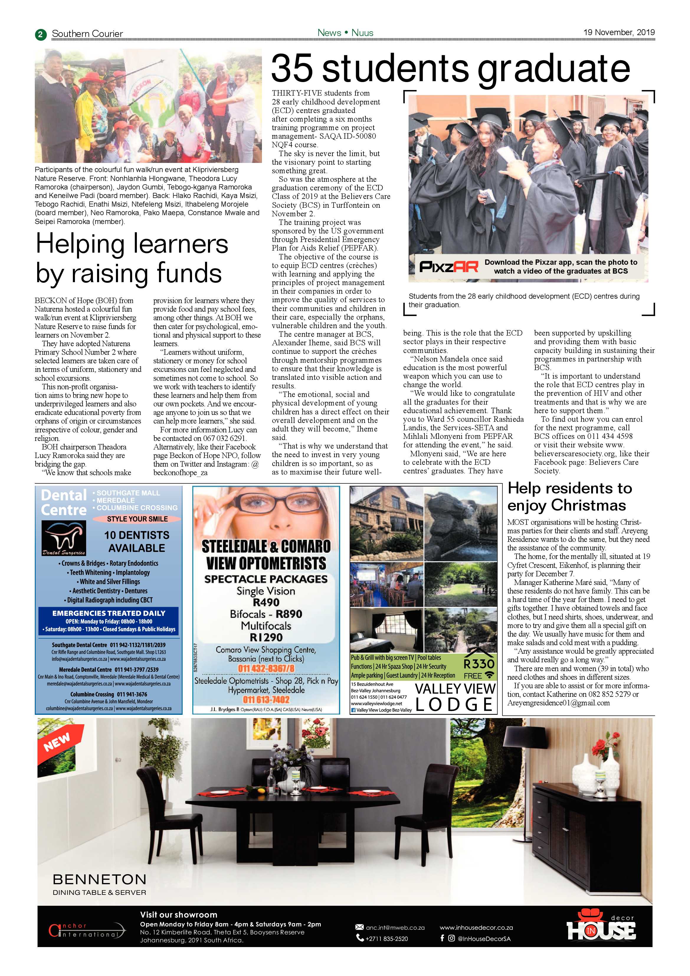 Southern Courier 19 November 2019 page 2