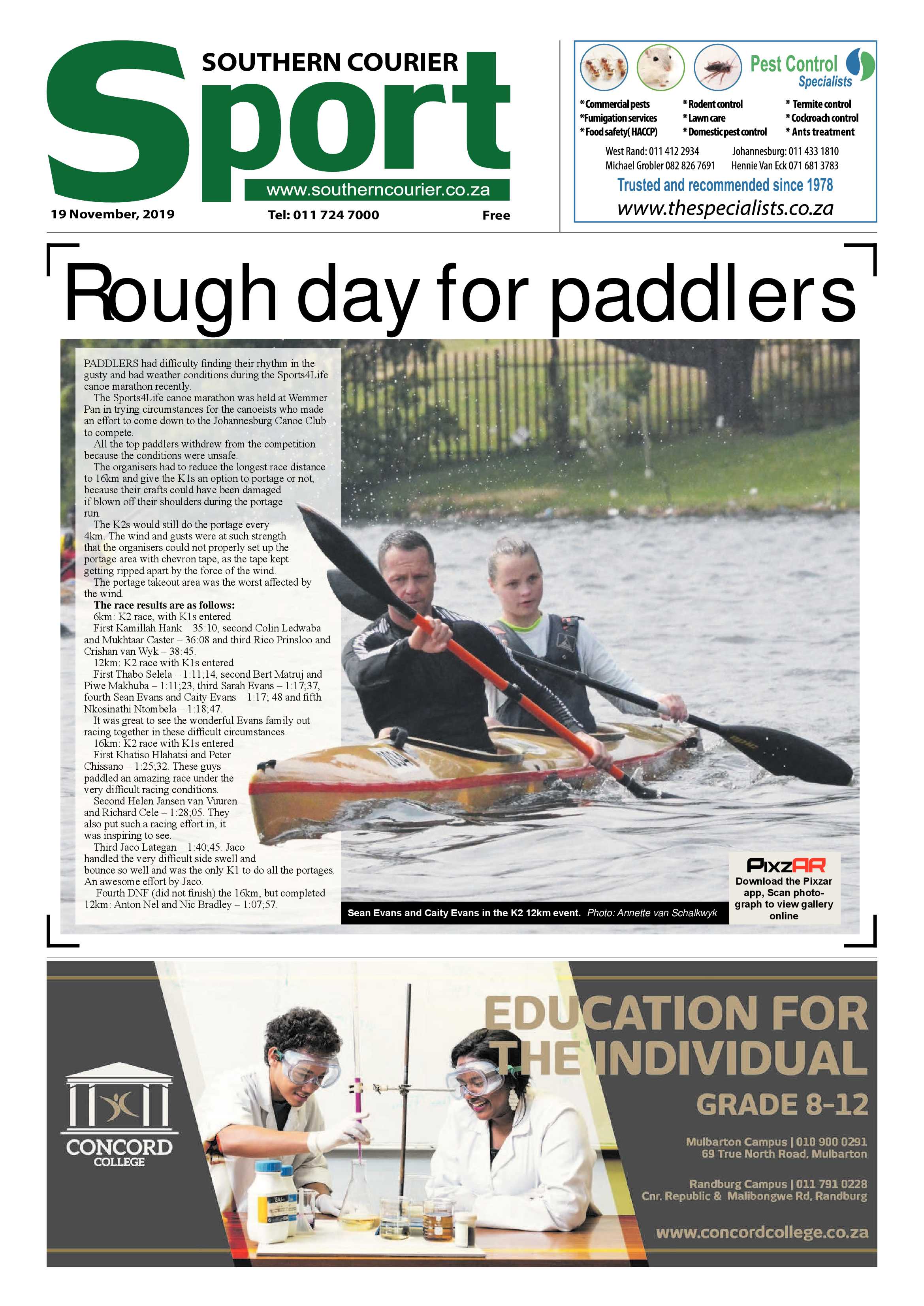 Southern Courier 19 November 2019 page 20