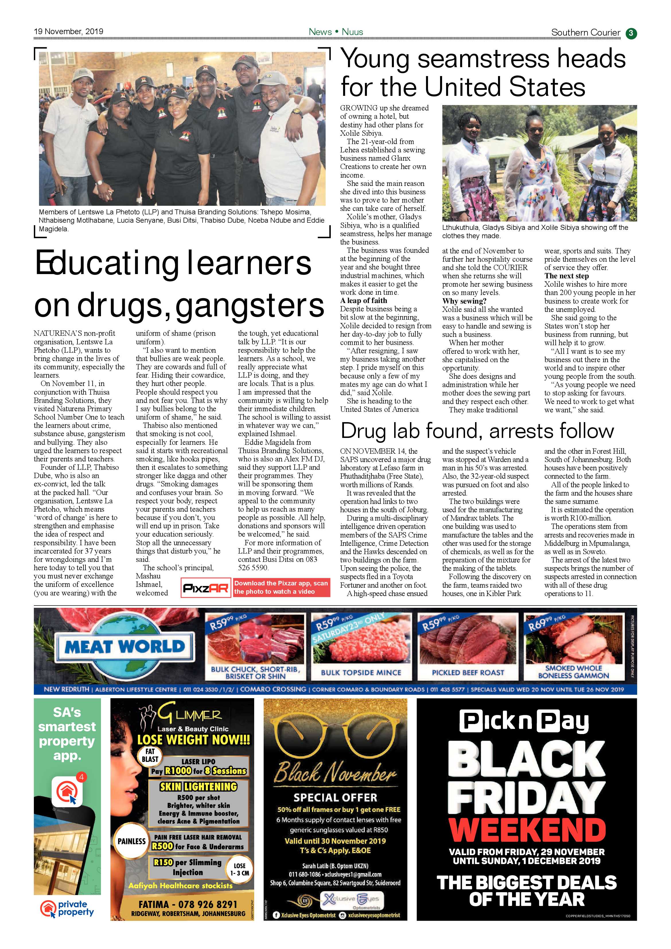 Southern Courier 19 November 2019 page 3