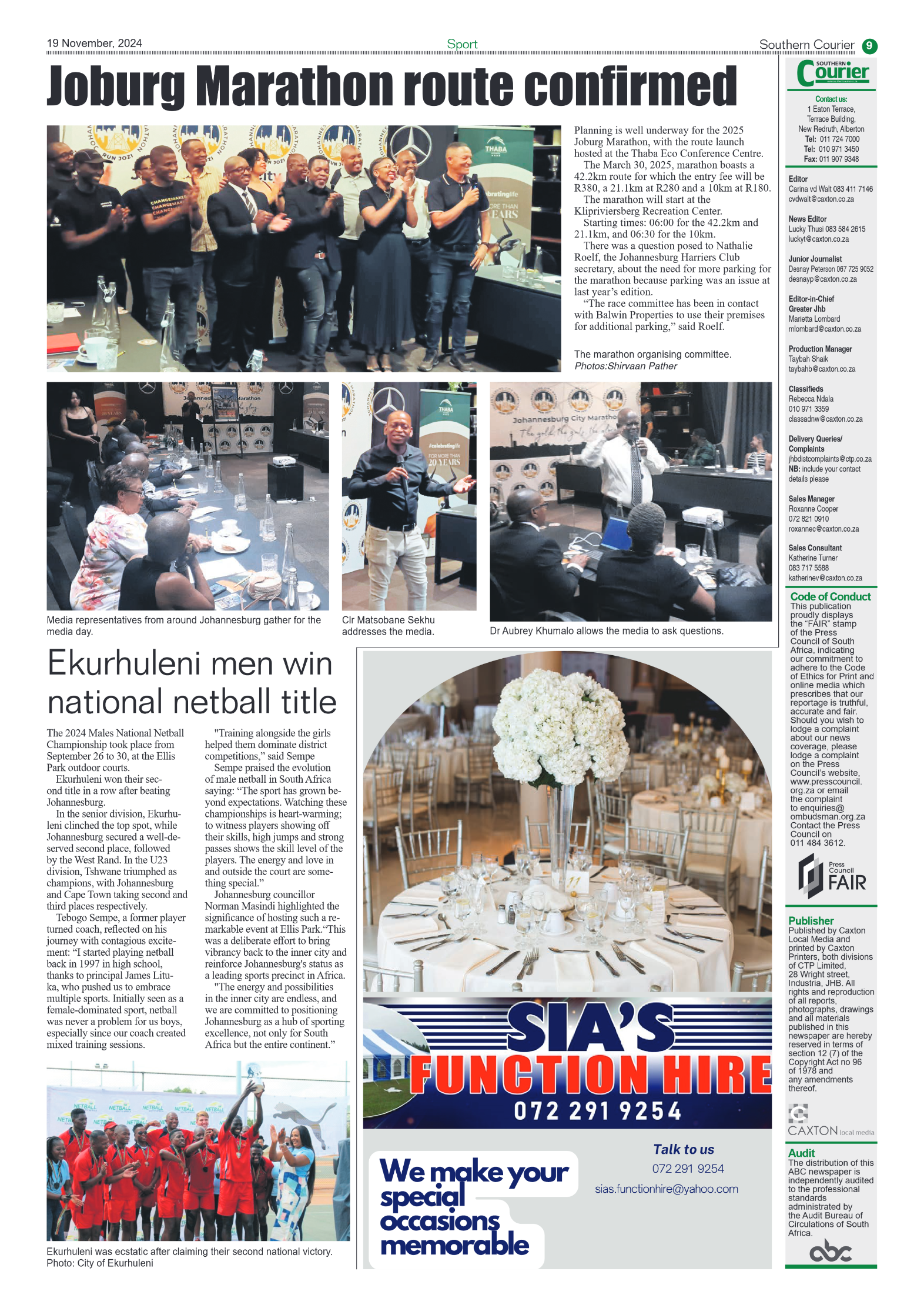 Southern Courier 19 November 2024 page 11