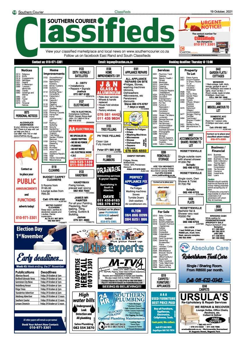 Southern Courier 19 October 2021 page 10