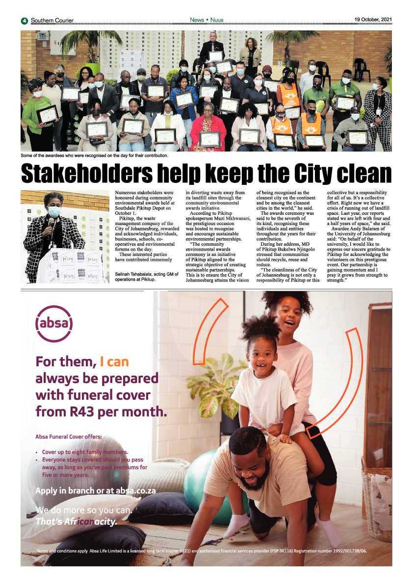Southern Courier 19 October 2021 page 4