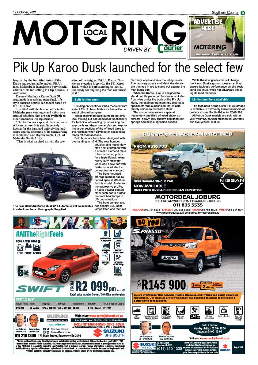 Southern Courier 19 October 2021 page 9