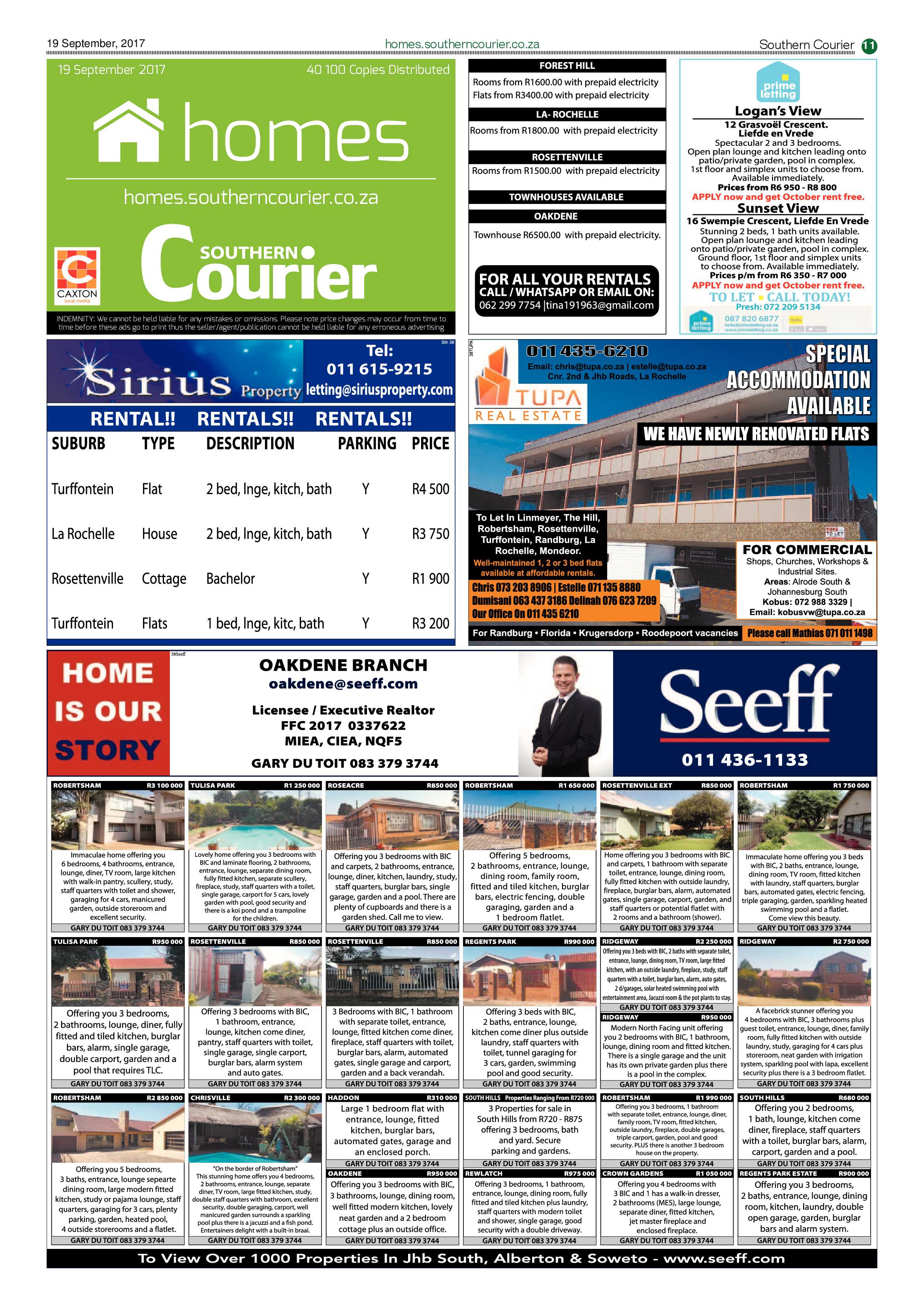Southern Courier 19 September 2017 page 11