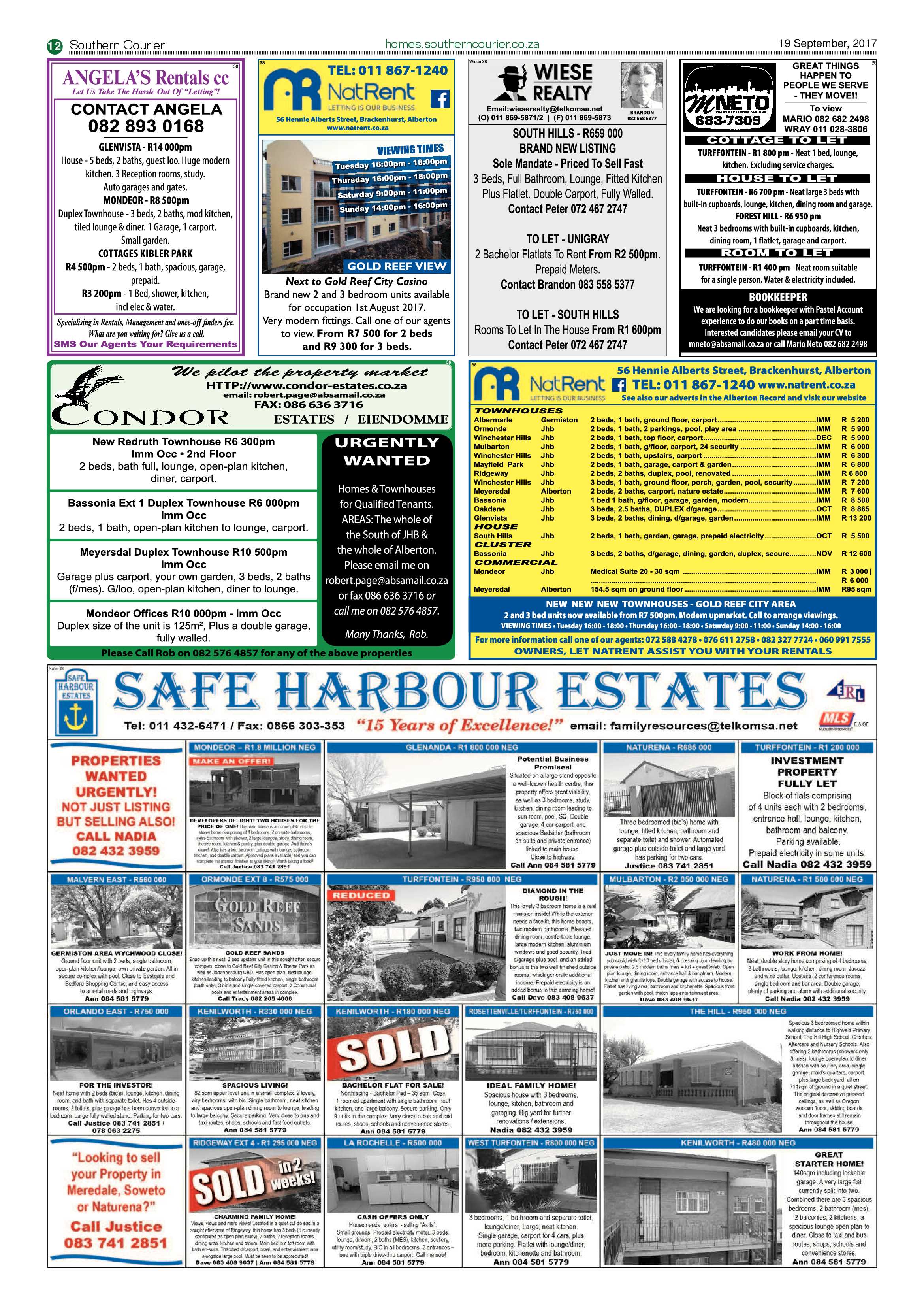Southern Courier 19 September 2017 page 12