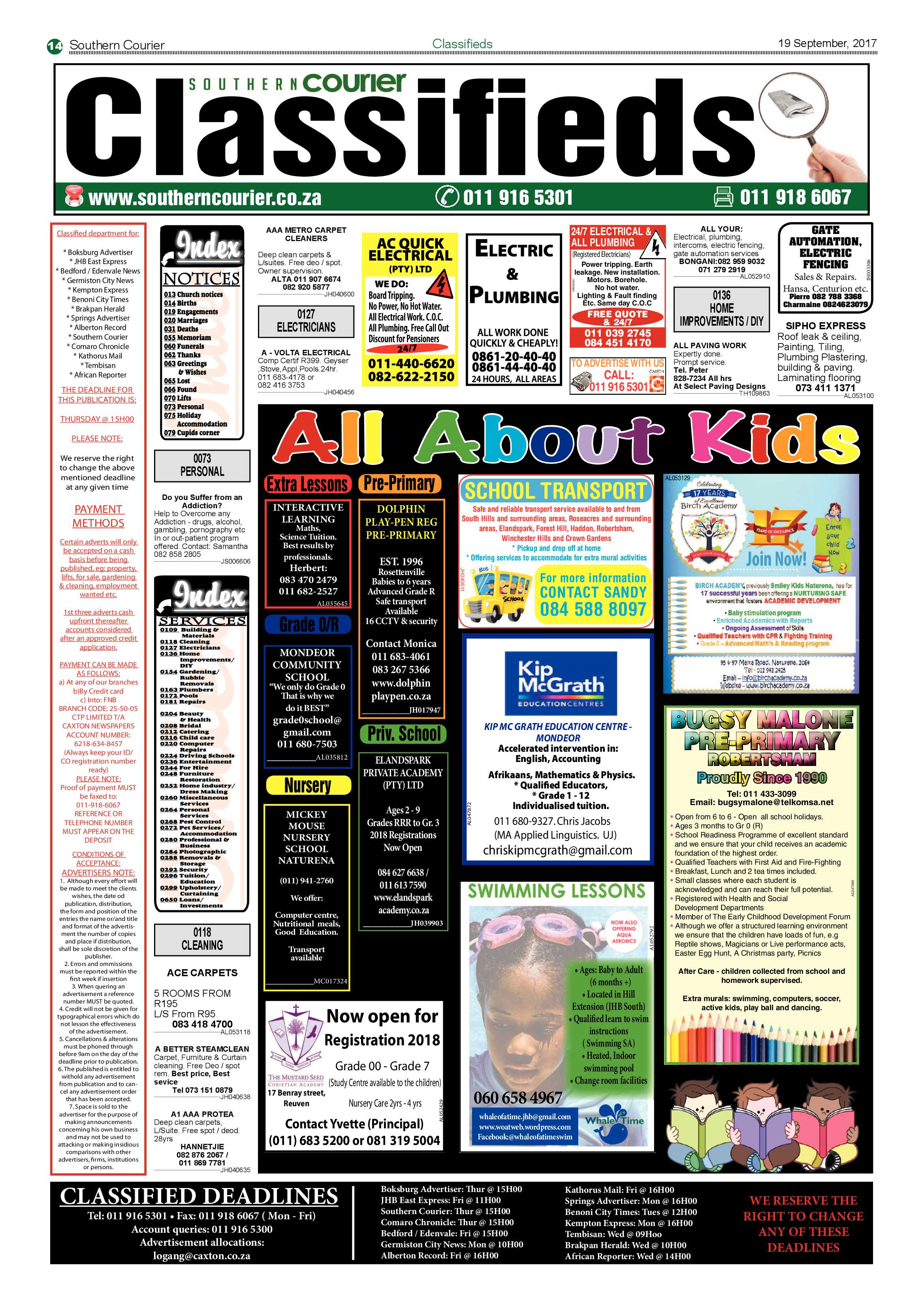 Southern Courier 19 September 2017 page 14