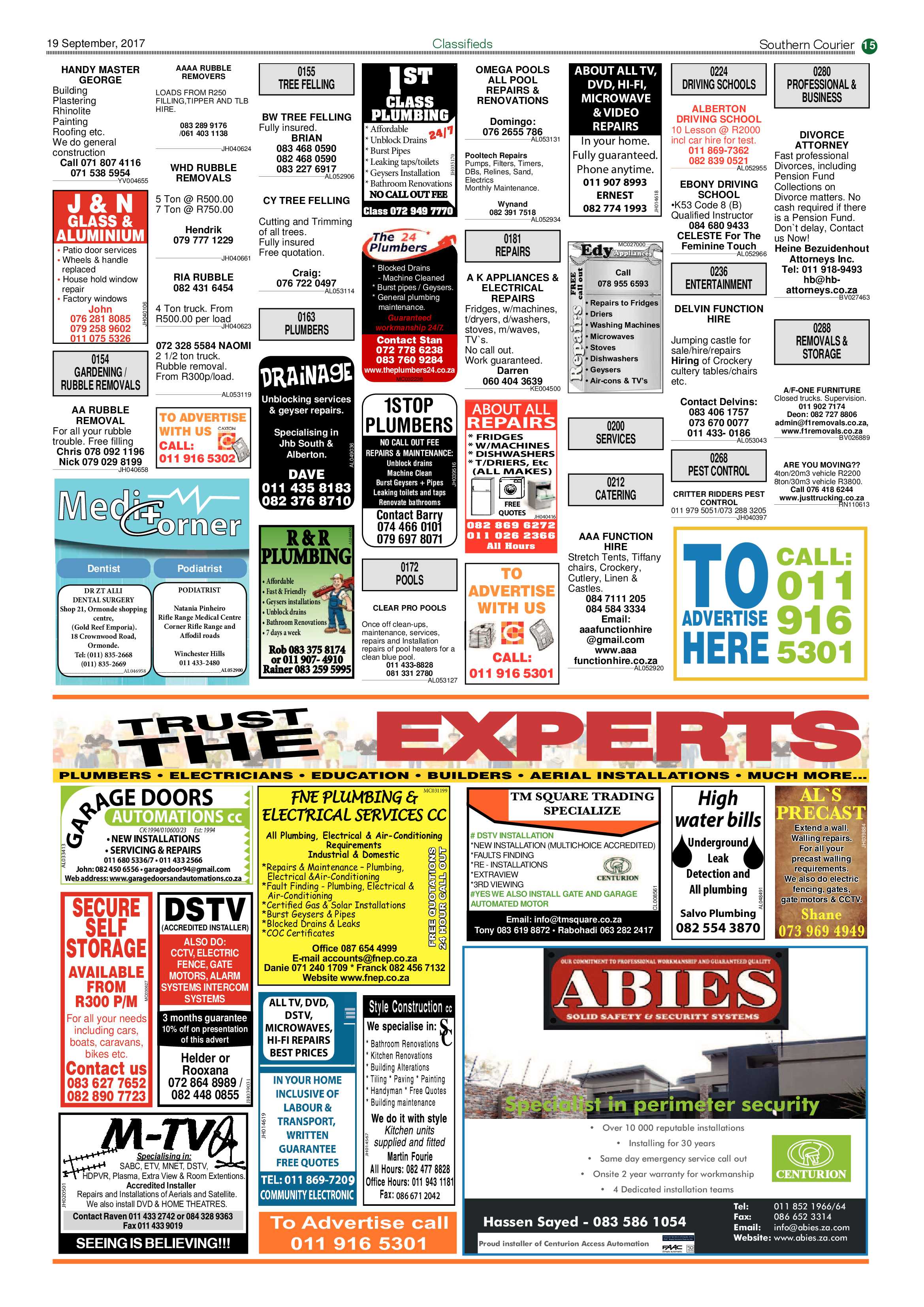 Southern Courier 19 September 2017 page 15