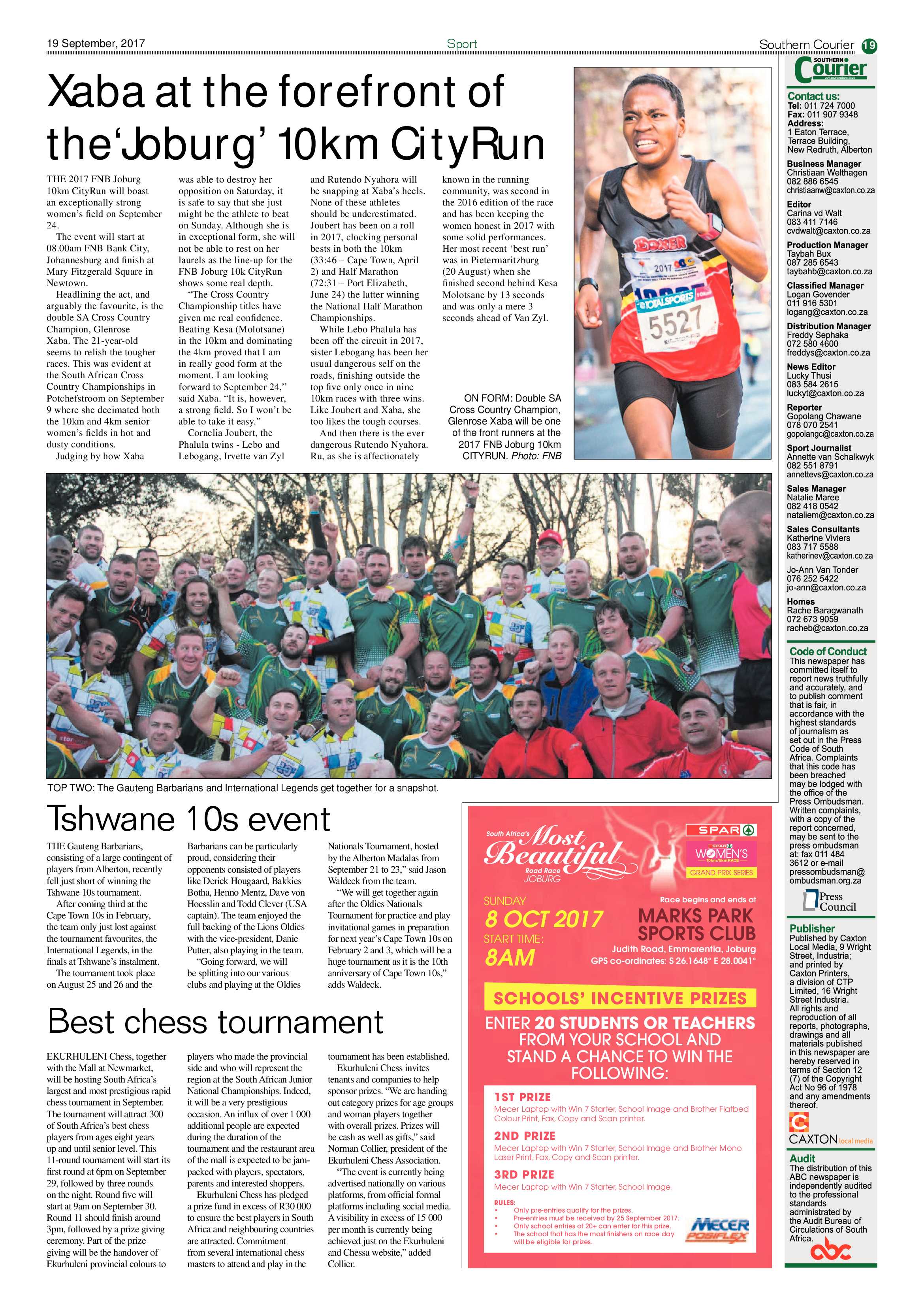 Southern Courier 19 September 2017 page 19