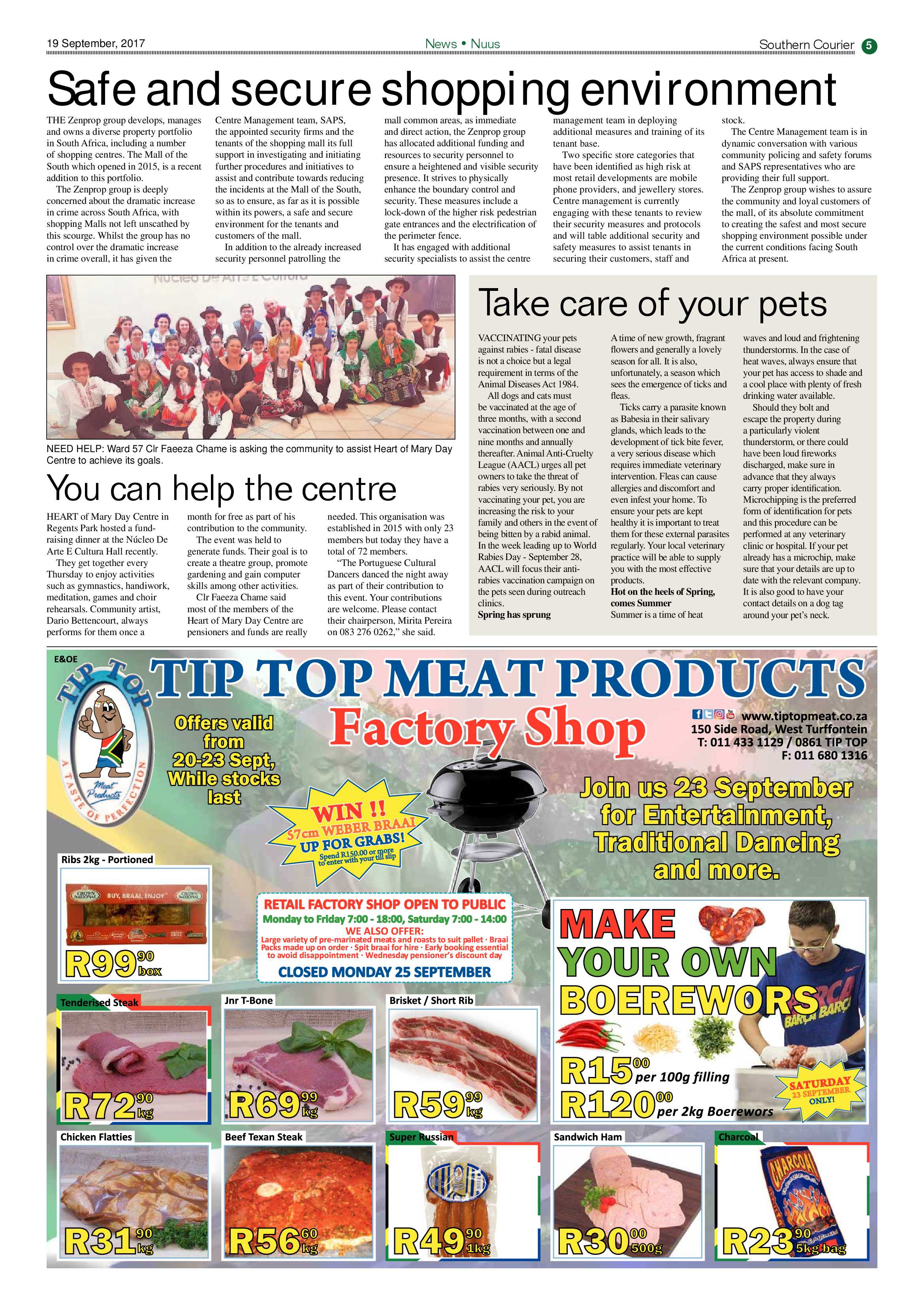 Southern Courier 19 September 2017 page 5