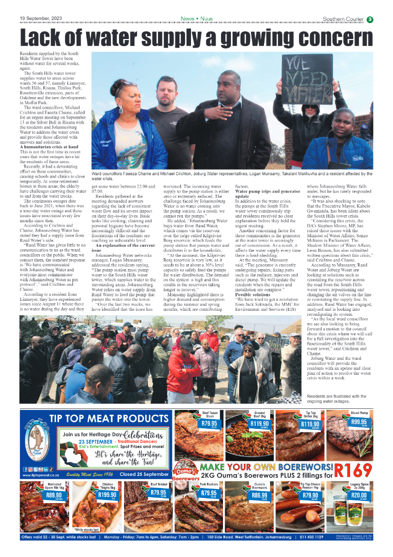 Southern Courier 19 September 2023 page 3