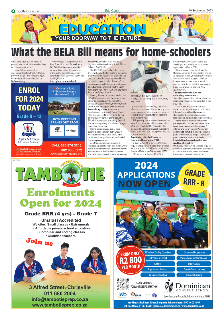 Southern Courier 19 September 2023 page 4