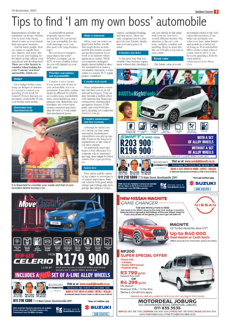Southern Courier 19 September 2023 page 9