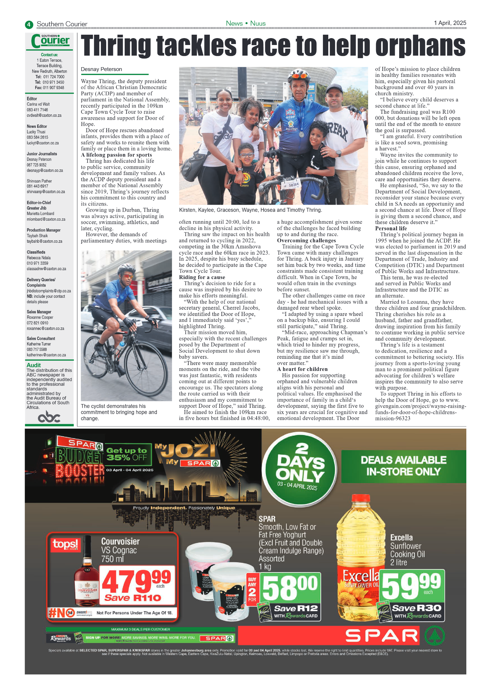 Southern Courier 1 April 2025 page 4