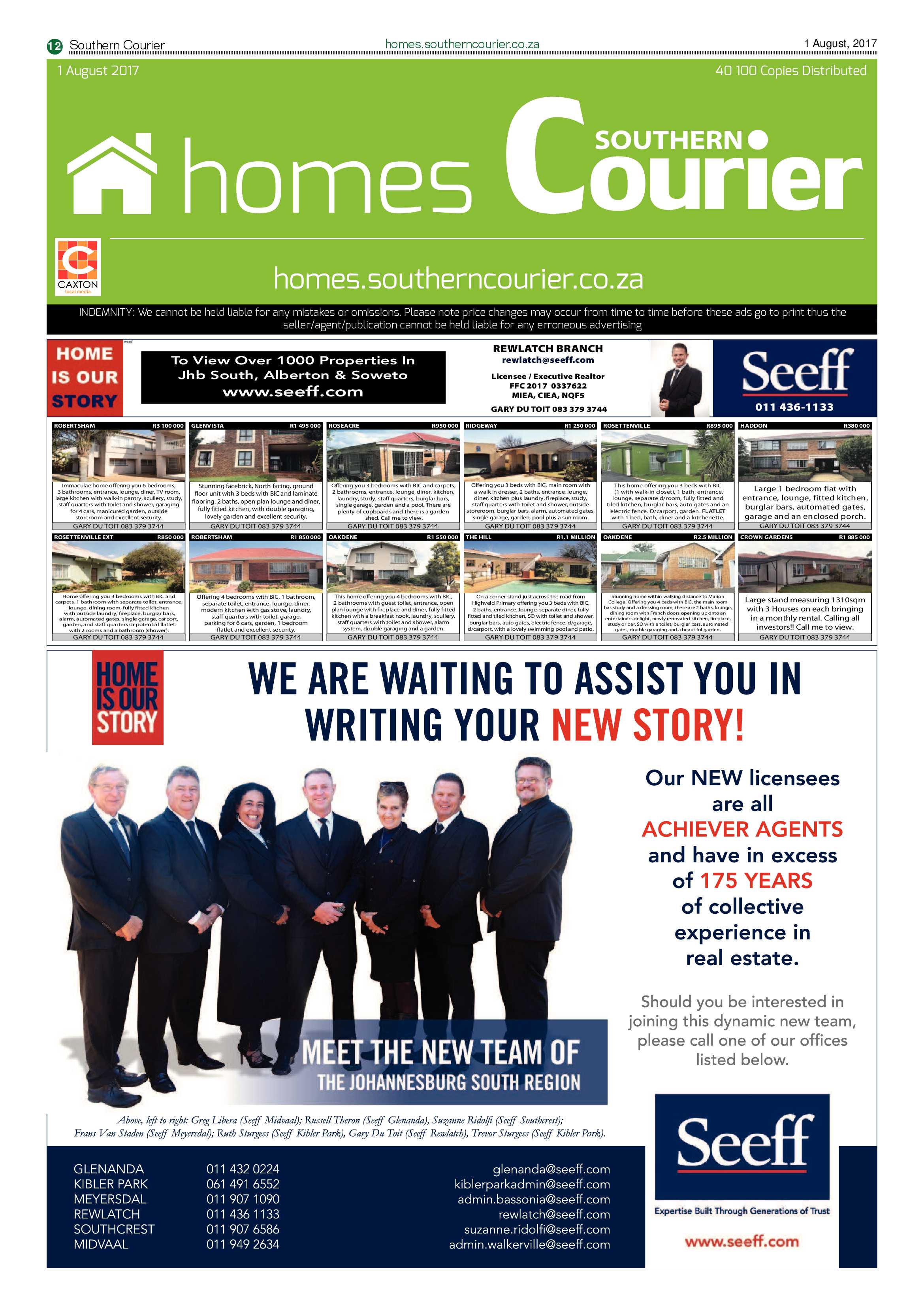 Southern Courier 1 August 2017 page 12