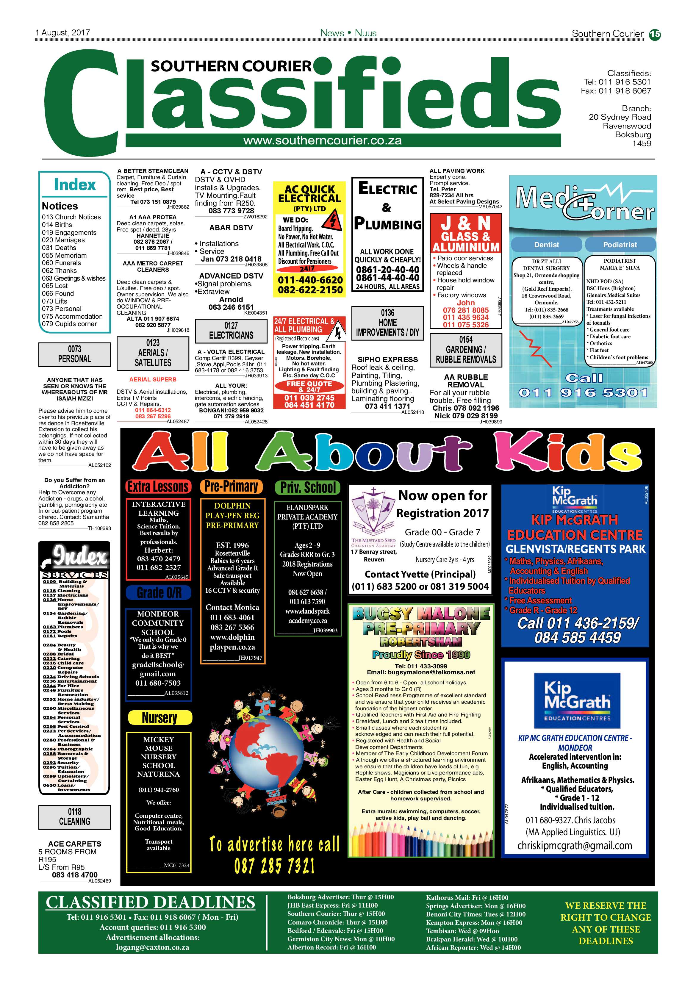 Southern Courier 1 August 2017 page 15