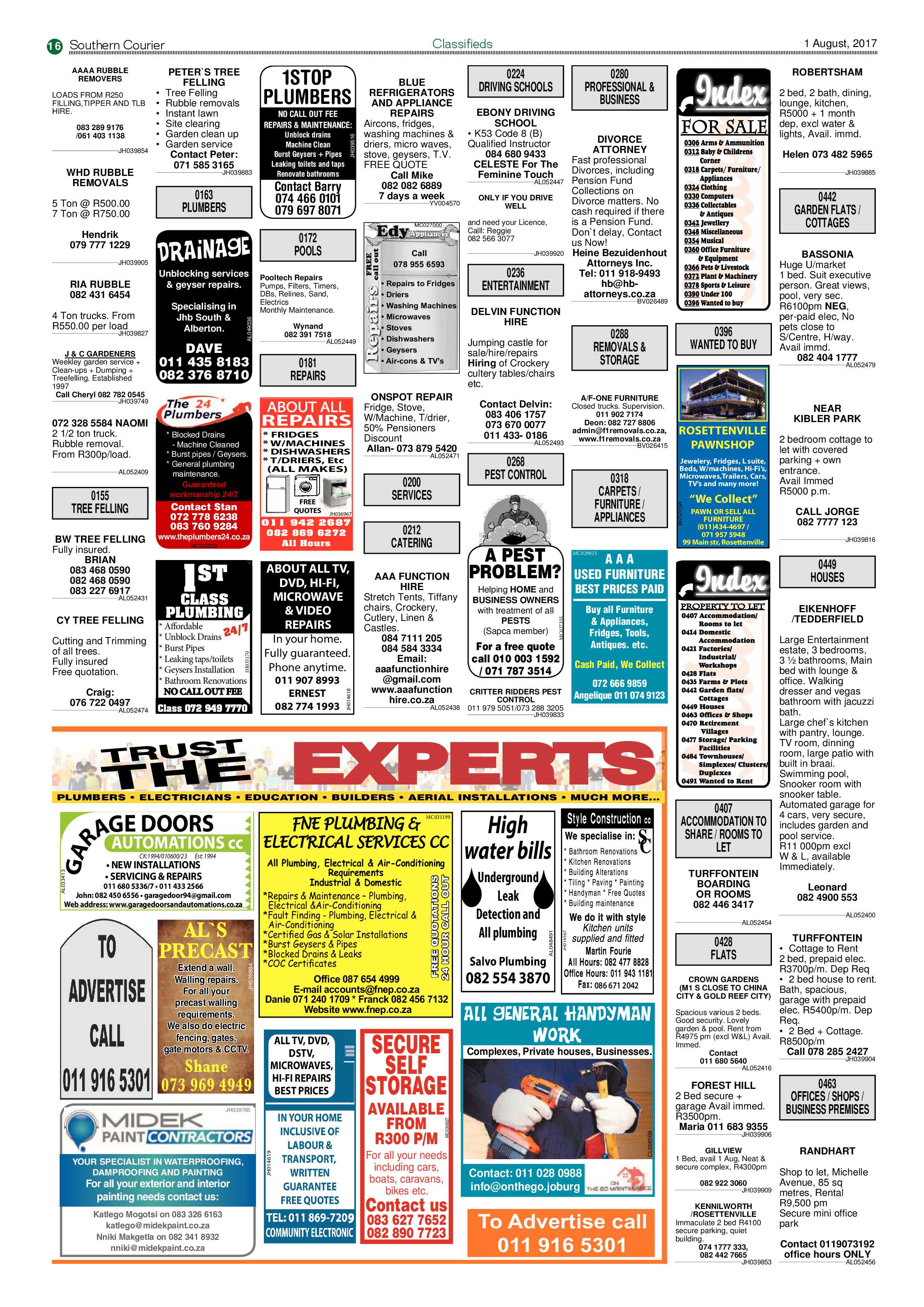 Southern Courier 1 August 2017 page 16