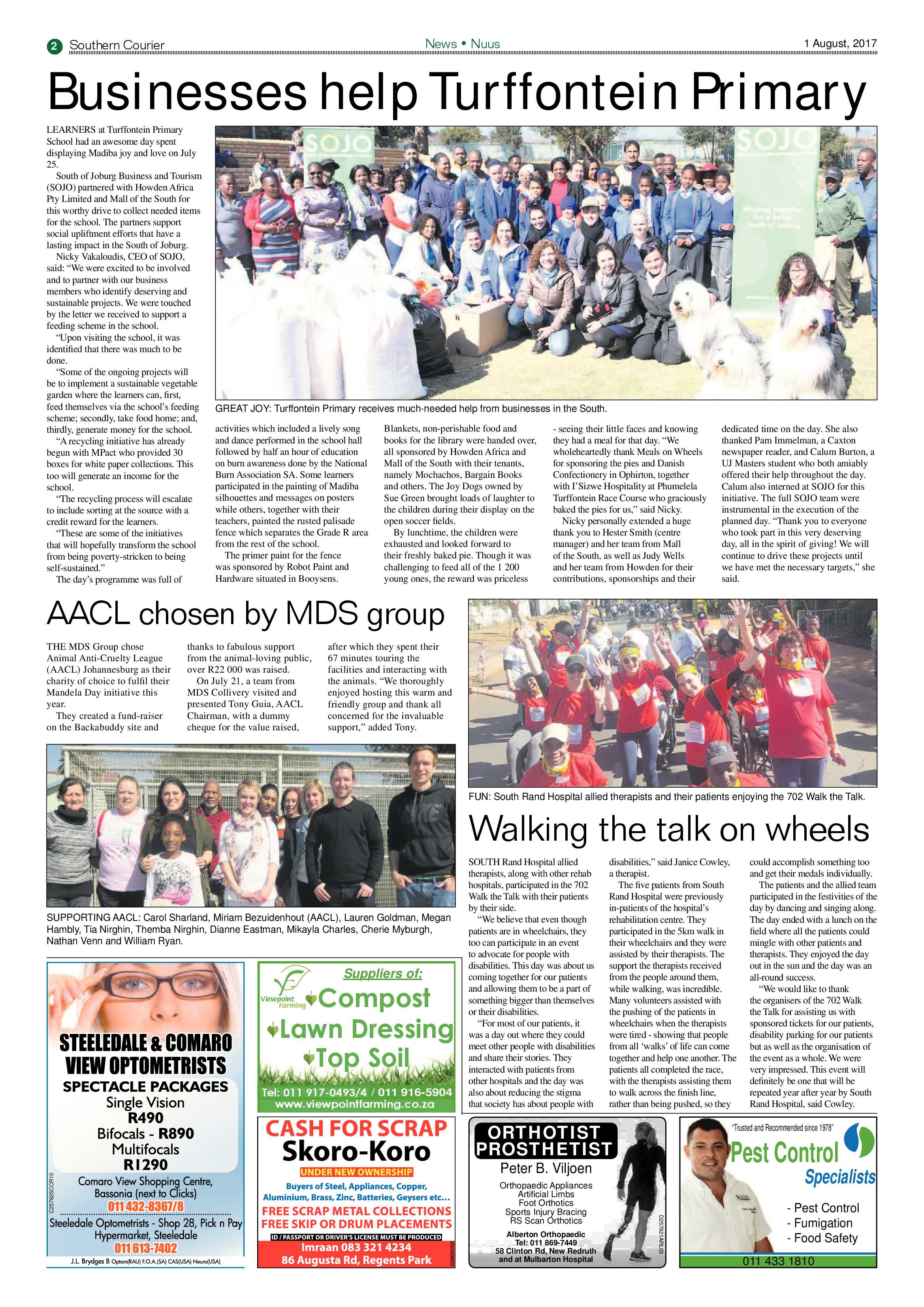 Southern Courier 1 August 2017 page 2
