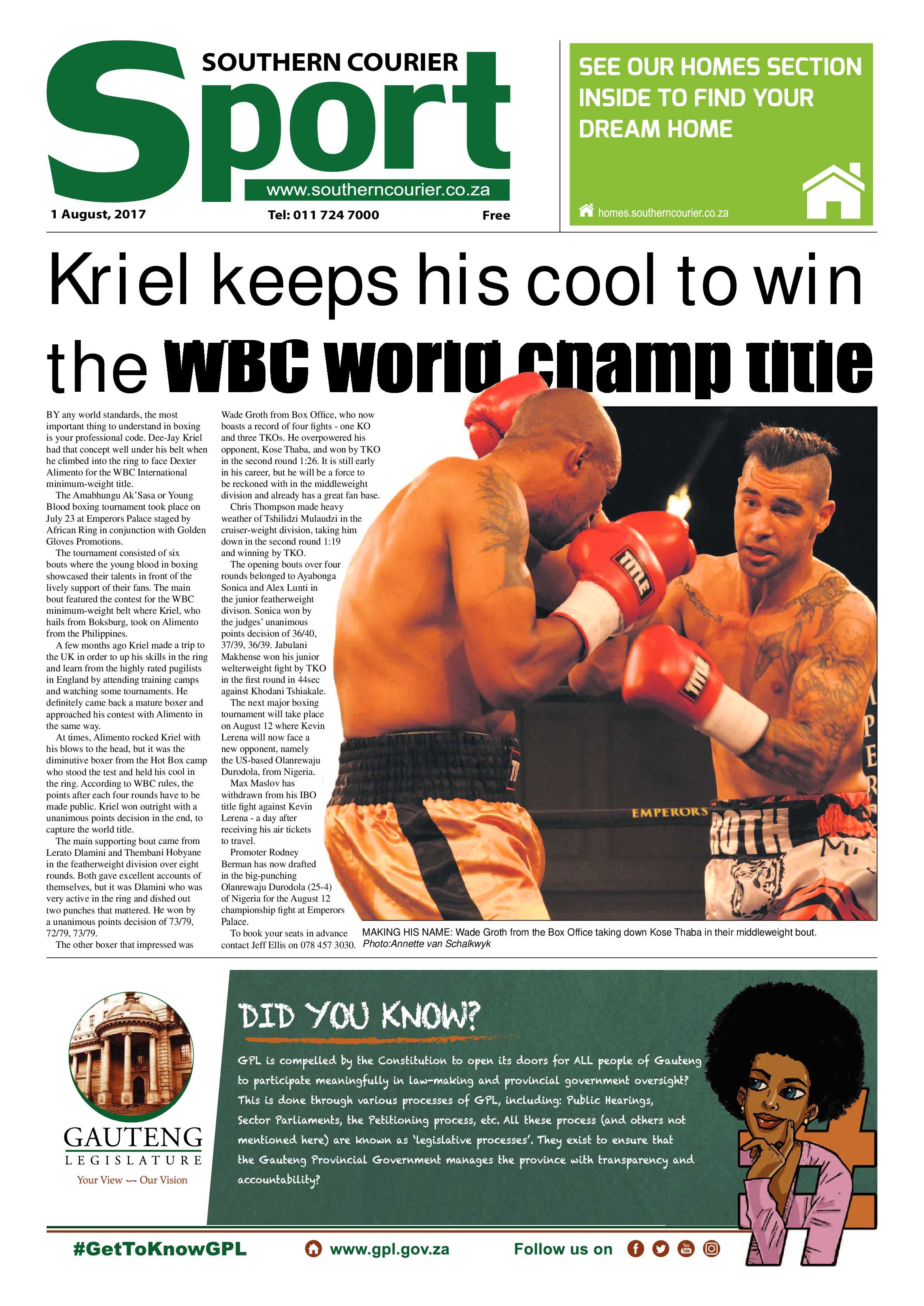 Southern Courier 1 August 2017 page 20