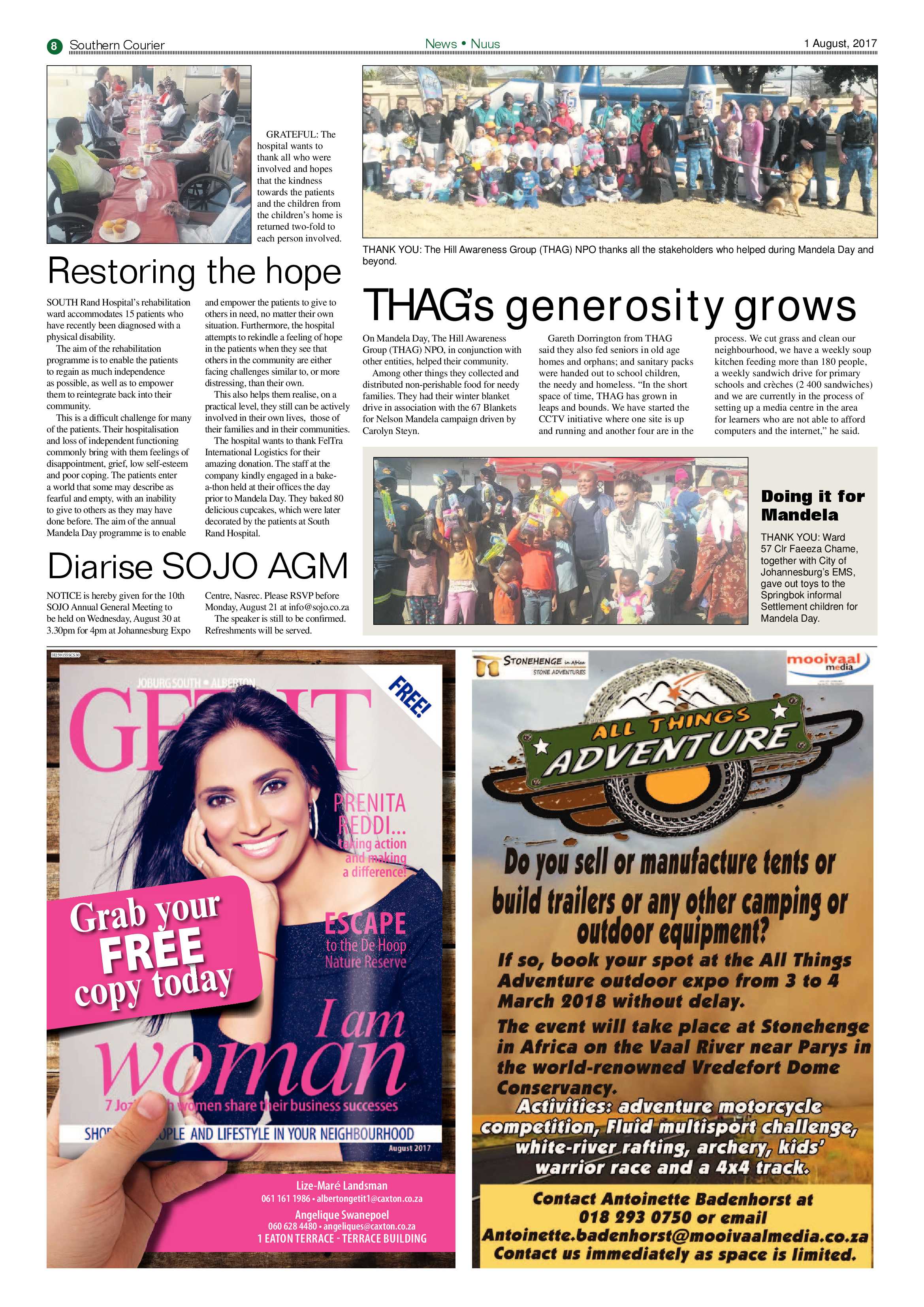 Southern Courier 1 August 2017 page 8