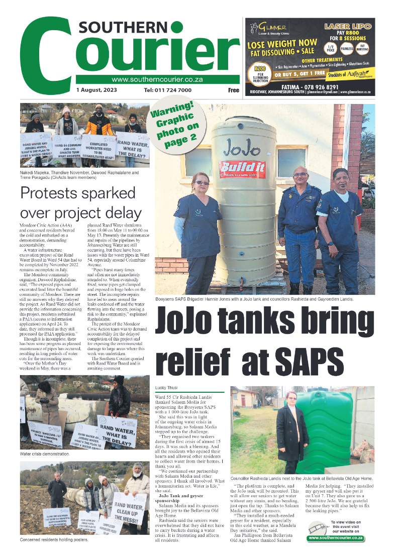 Southern Courier 1 August 2023 page 1