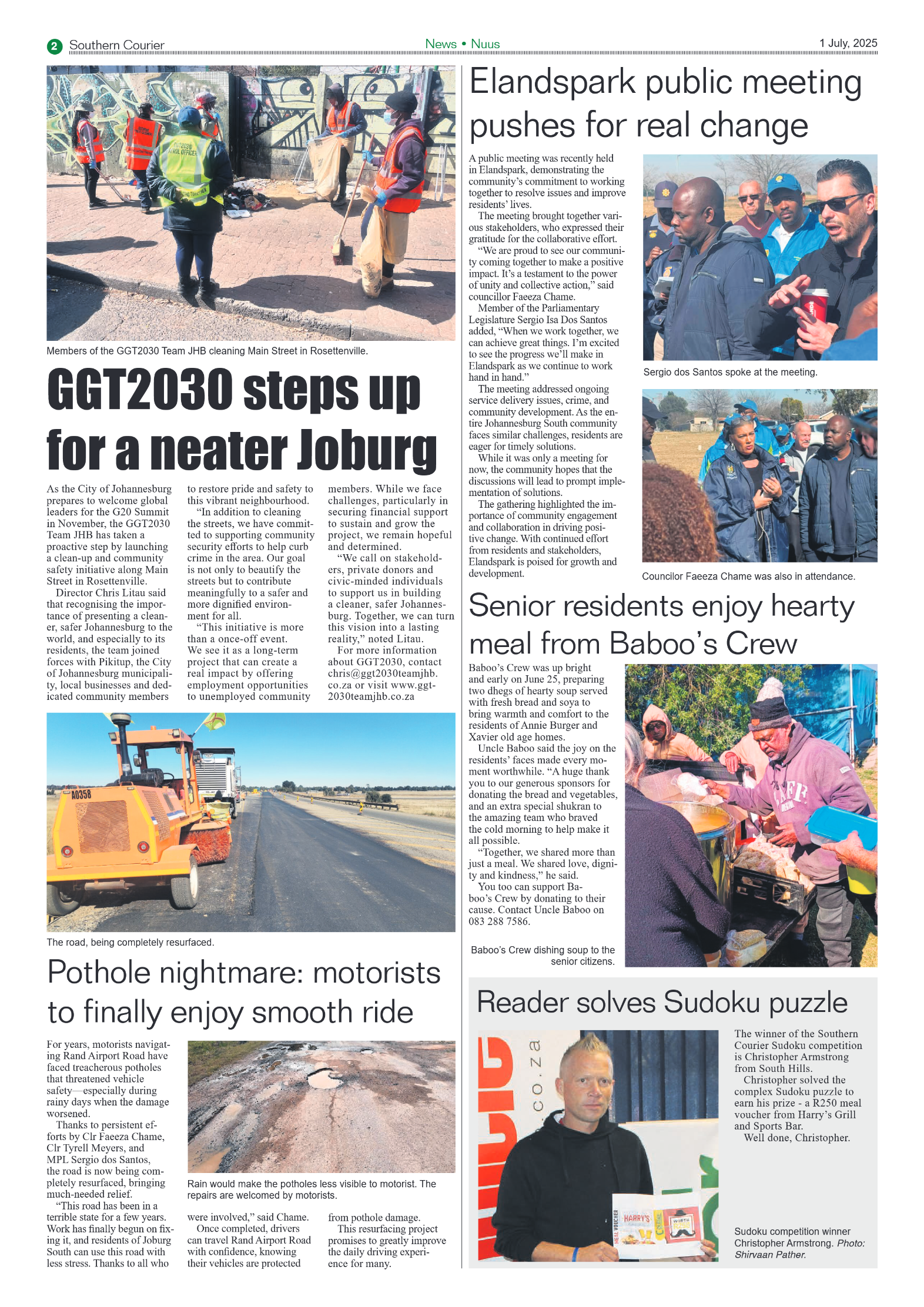 Southern Courier 1 July 2025 page 2