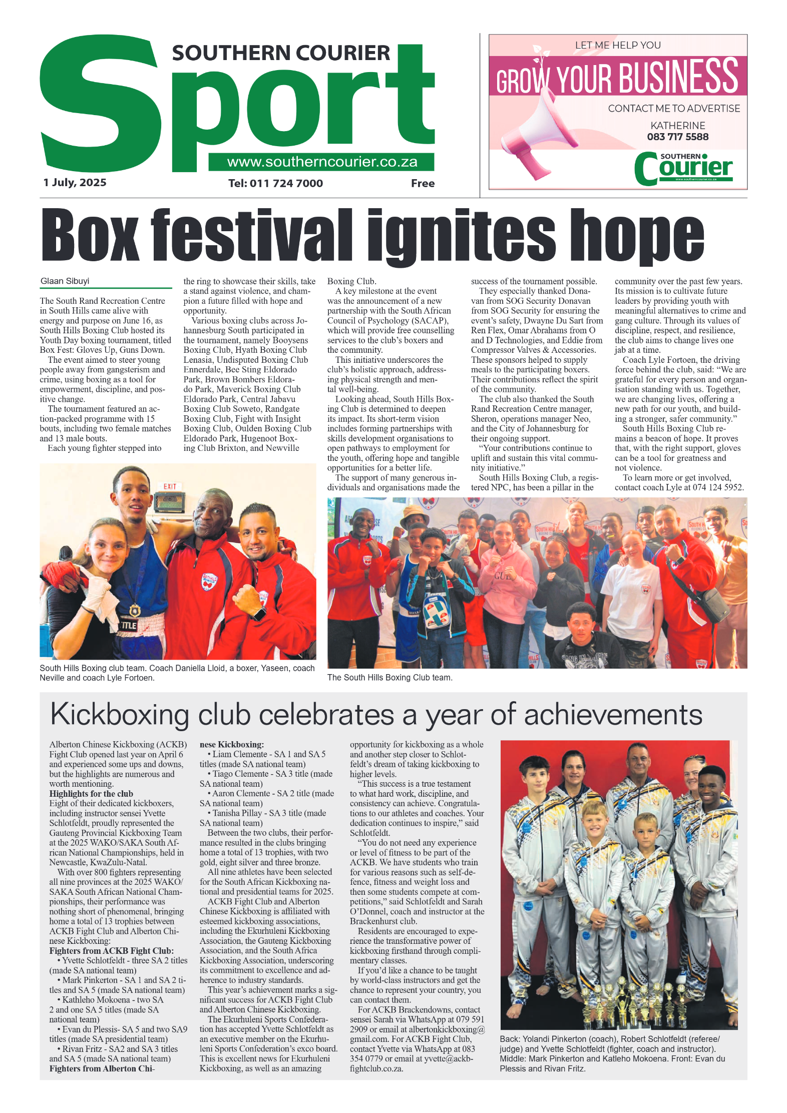 Southern Courier 1 July 2025 page 8