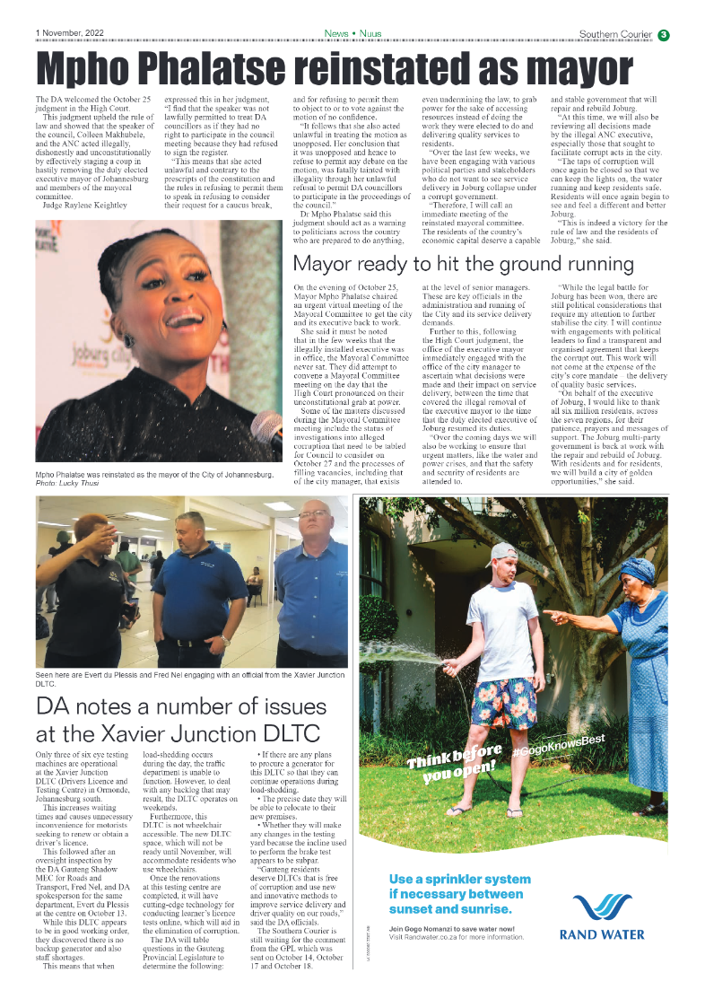 Southern Courier 1 Nov 2022 page 5