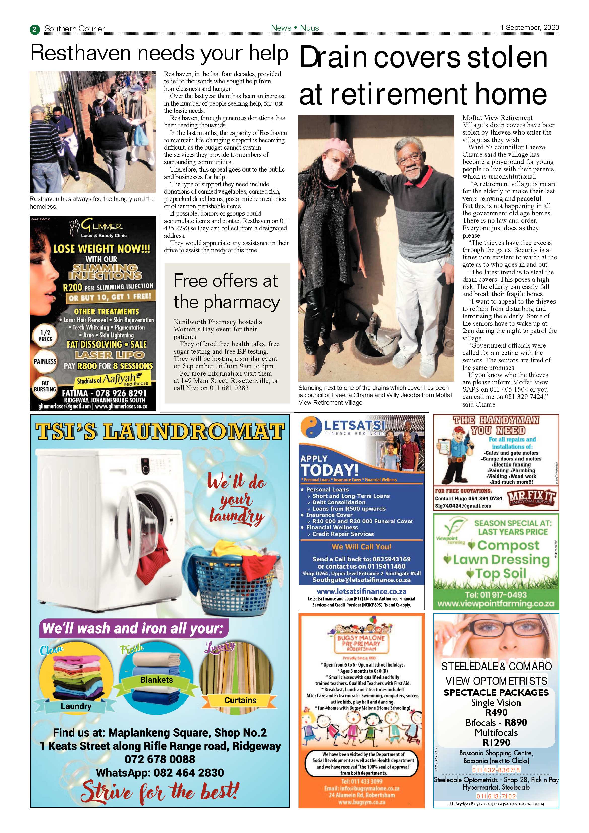 Southern Courier 1 September 2020 page 2