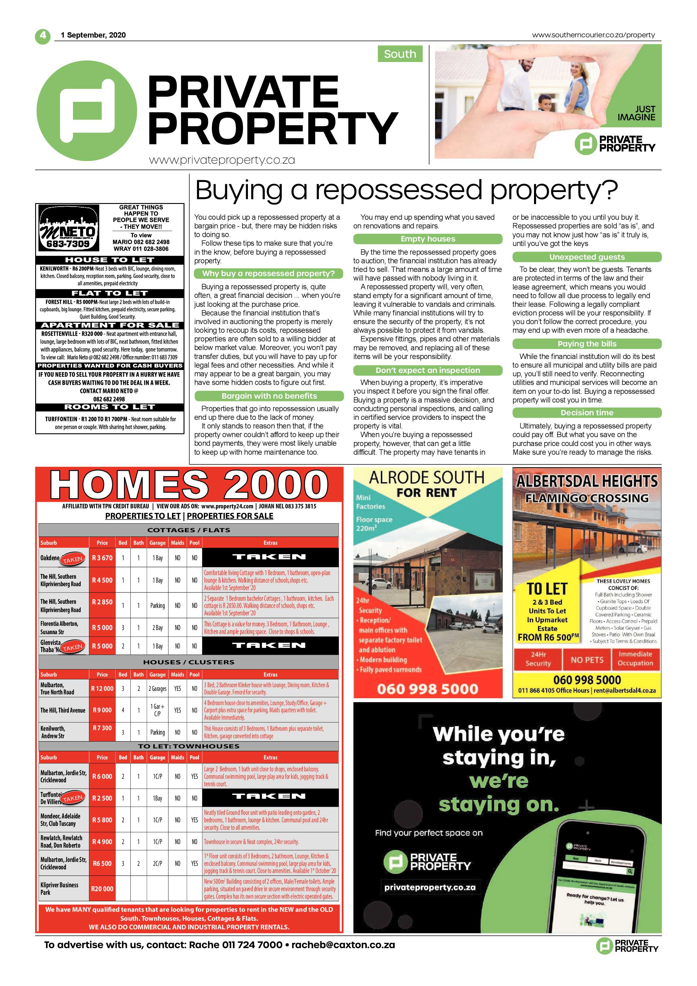 Southern Courier 1 September 2020 page 4