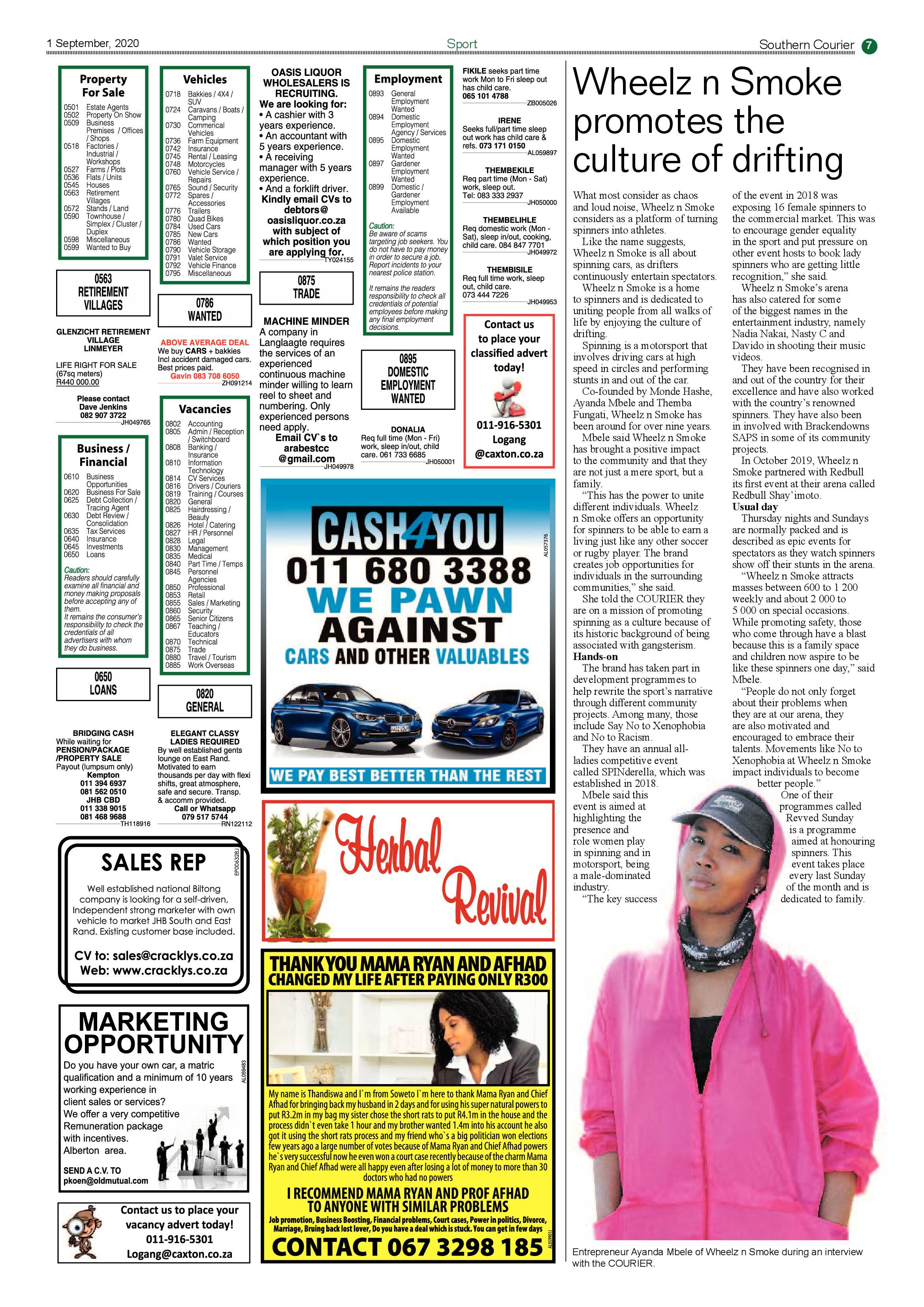 Southern Courier 1 September 2020 page 7