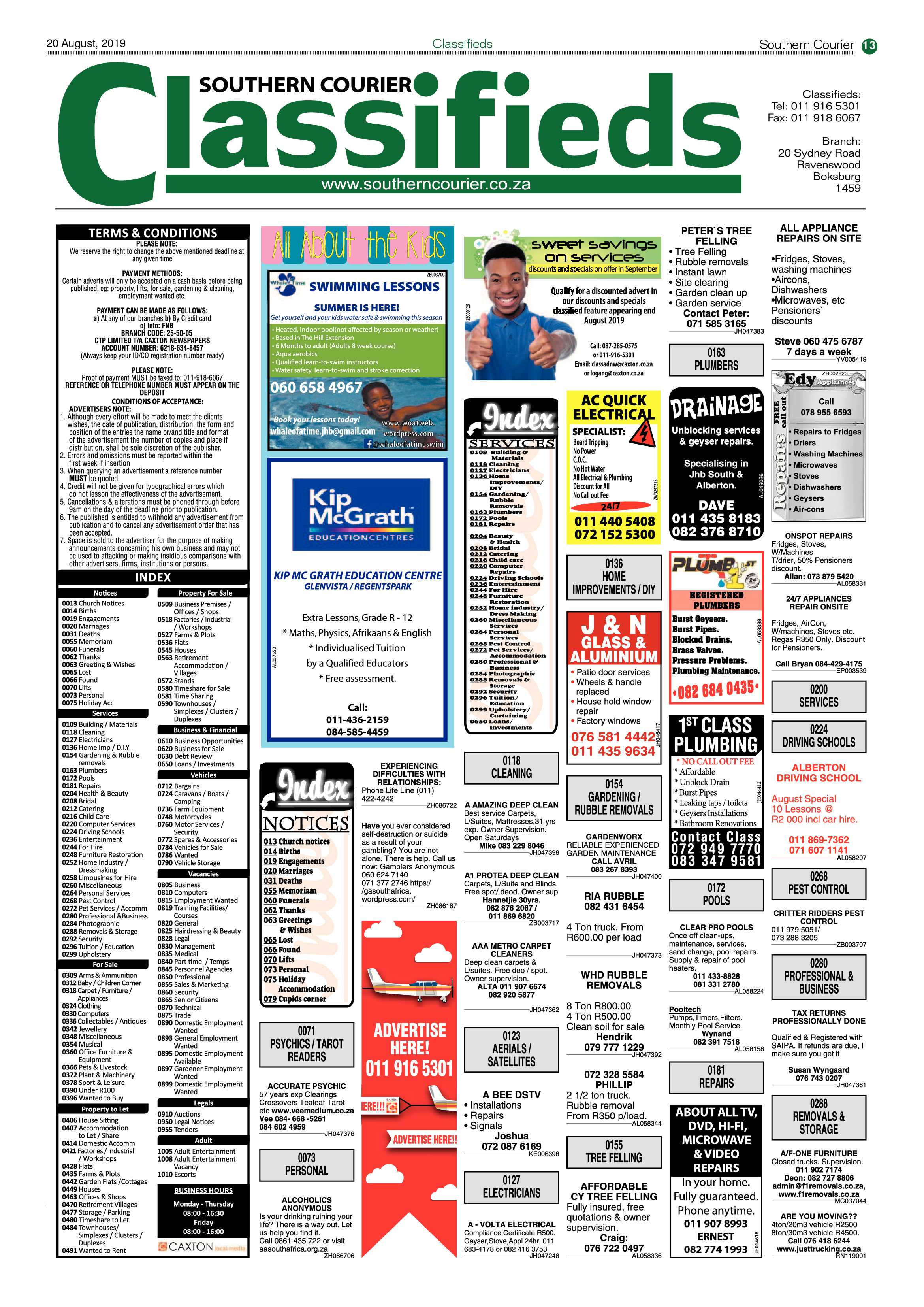 Southern Courier 20 August 2019 page 13
