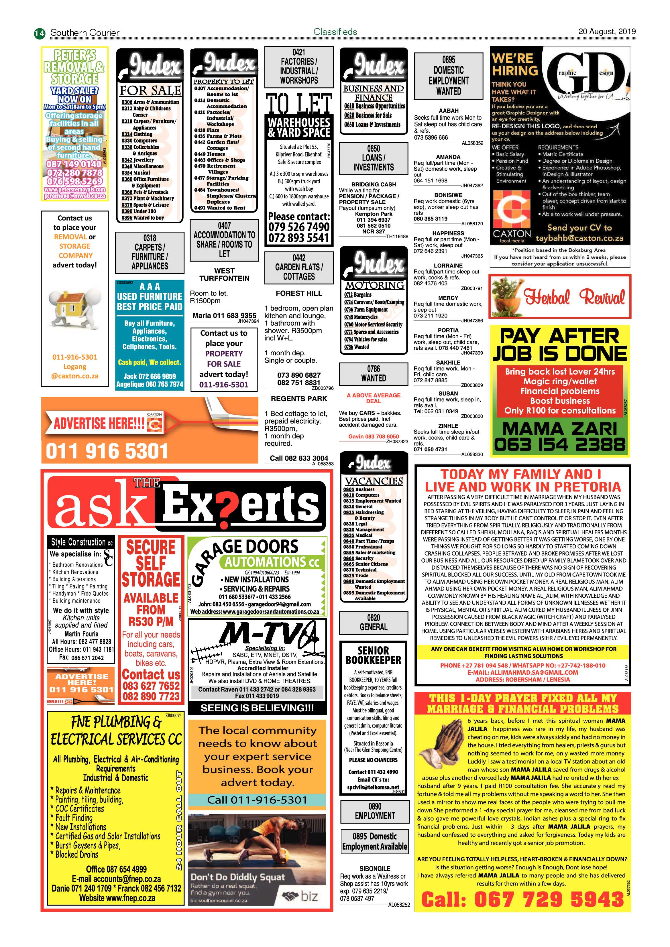 Southern Courier 20 August 2019 page 14