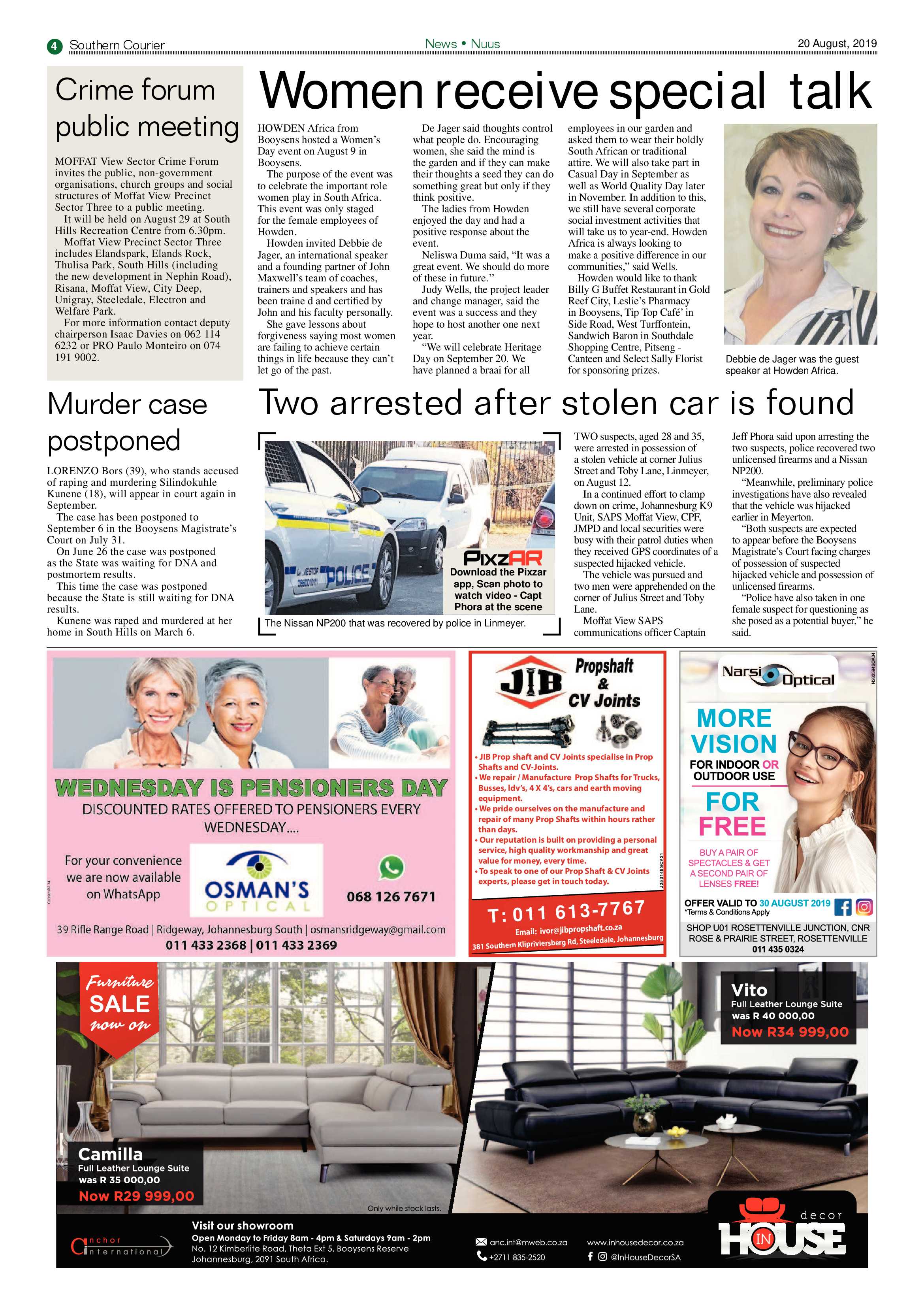 Southern Courier 20 August 2019 page 4