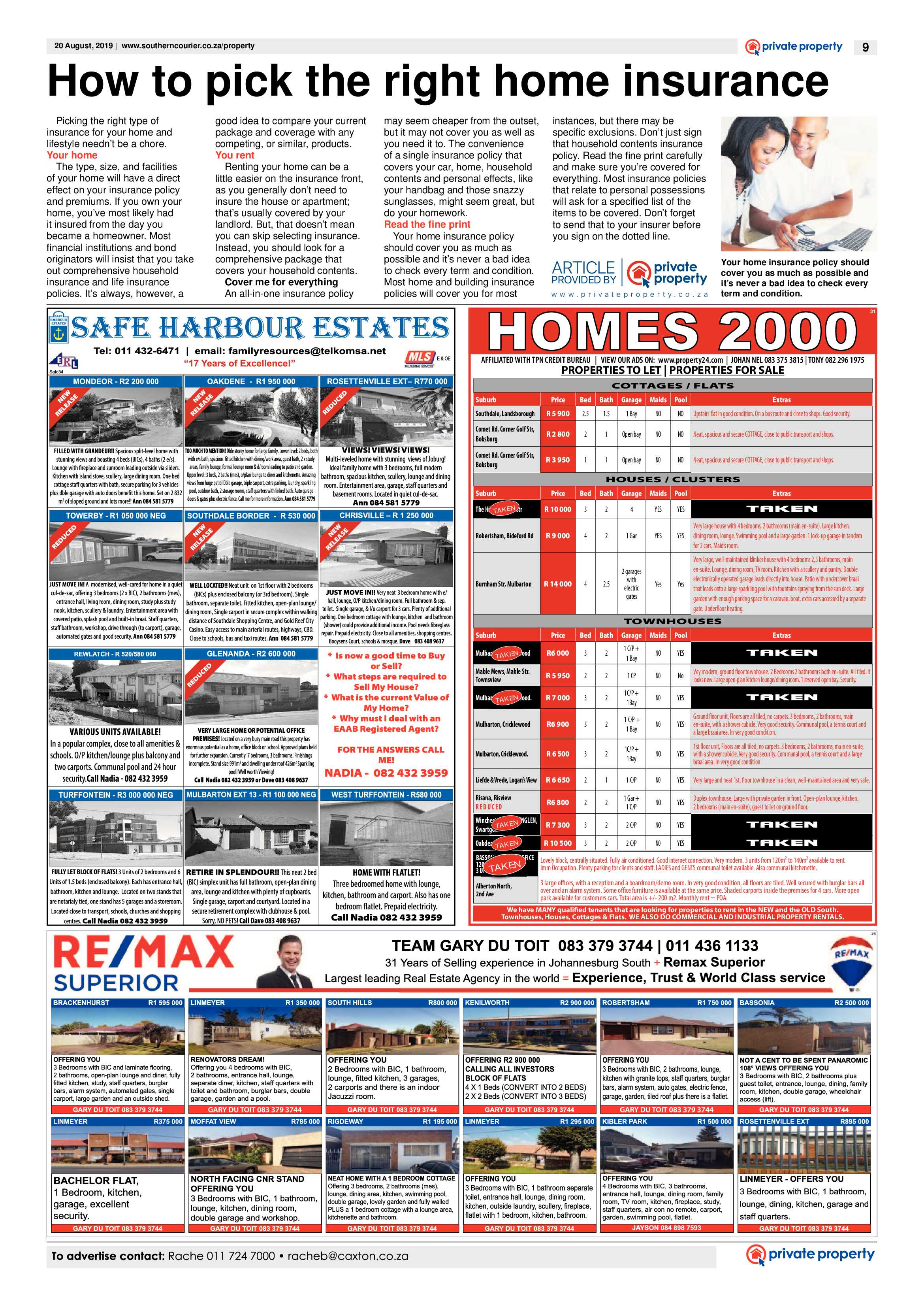 Southern Courier 20 August 2019 page 9
