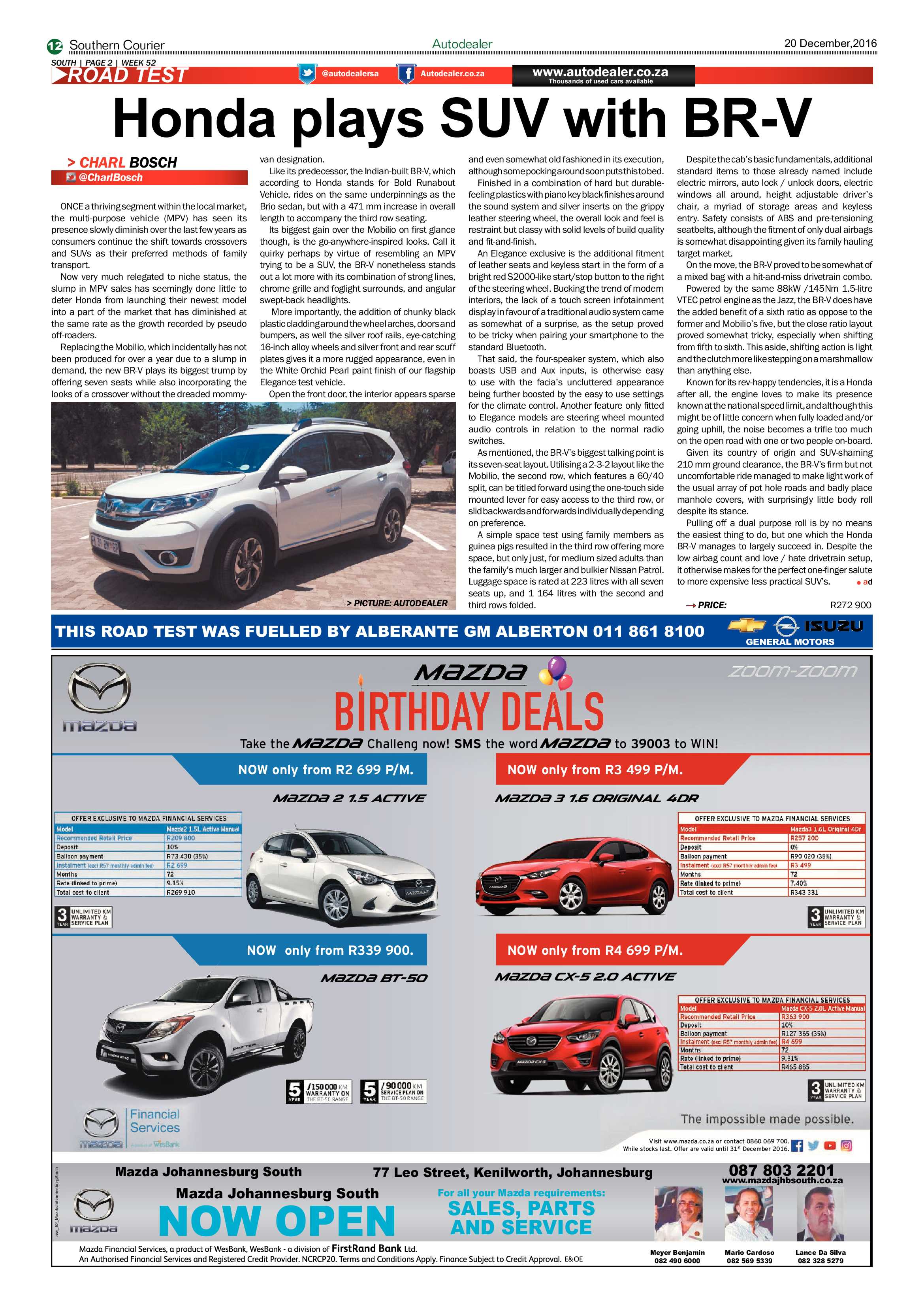 Southern Courier 20 December 2016 page 12