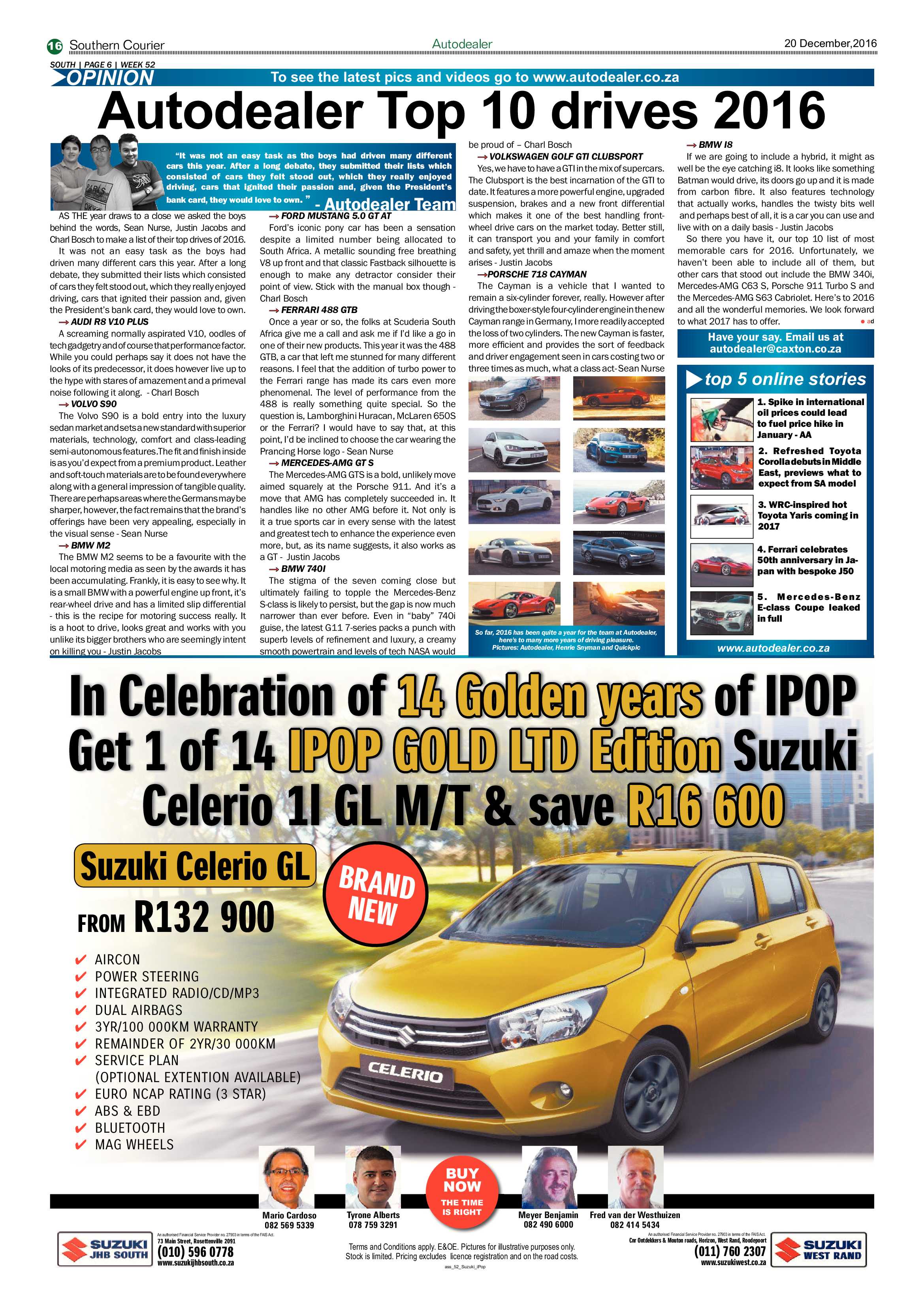 Southern Courier 20 December 2016 page 16