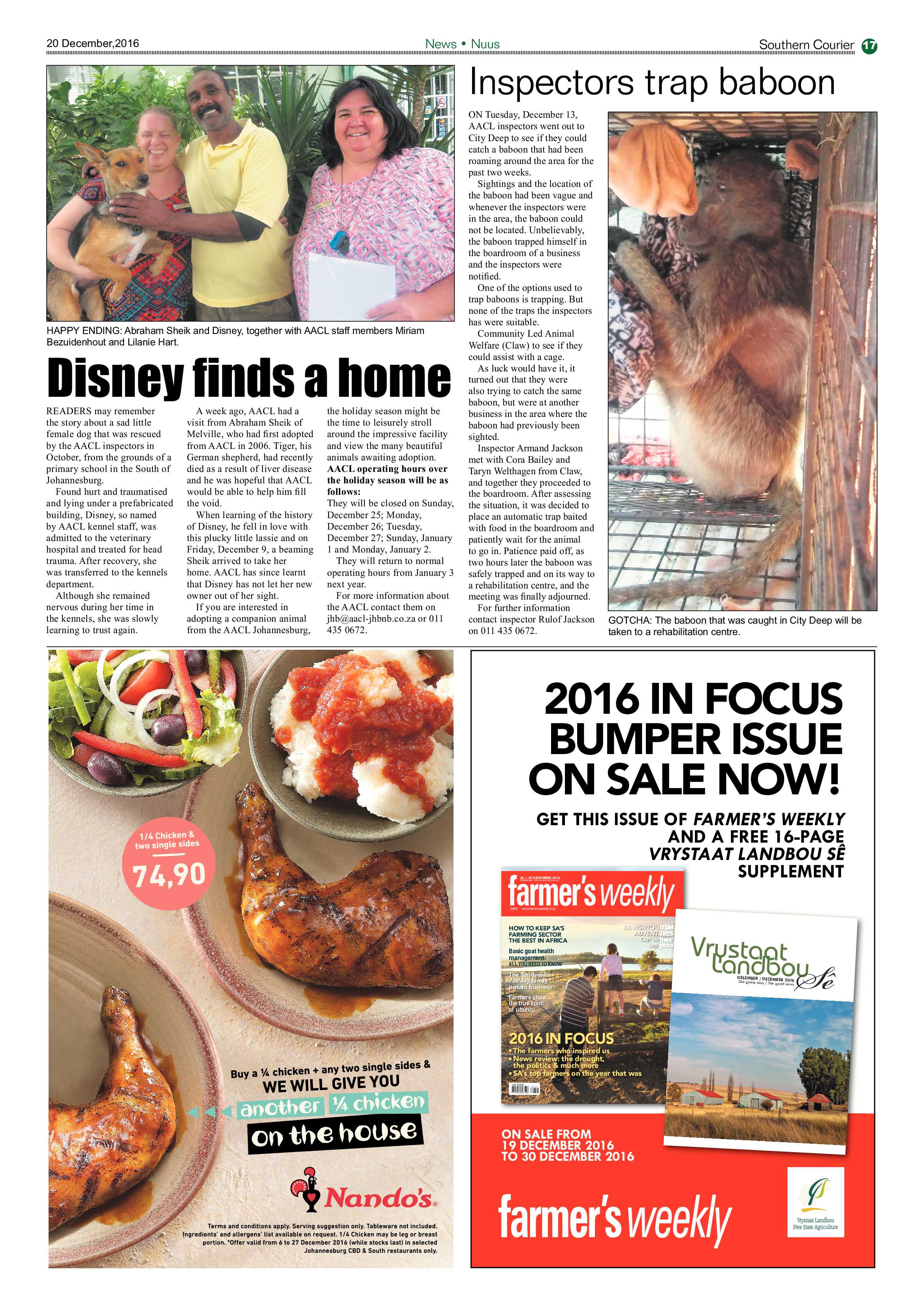 Southern Courier 20 December 2016 page 17
