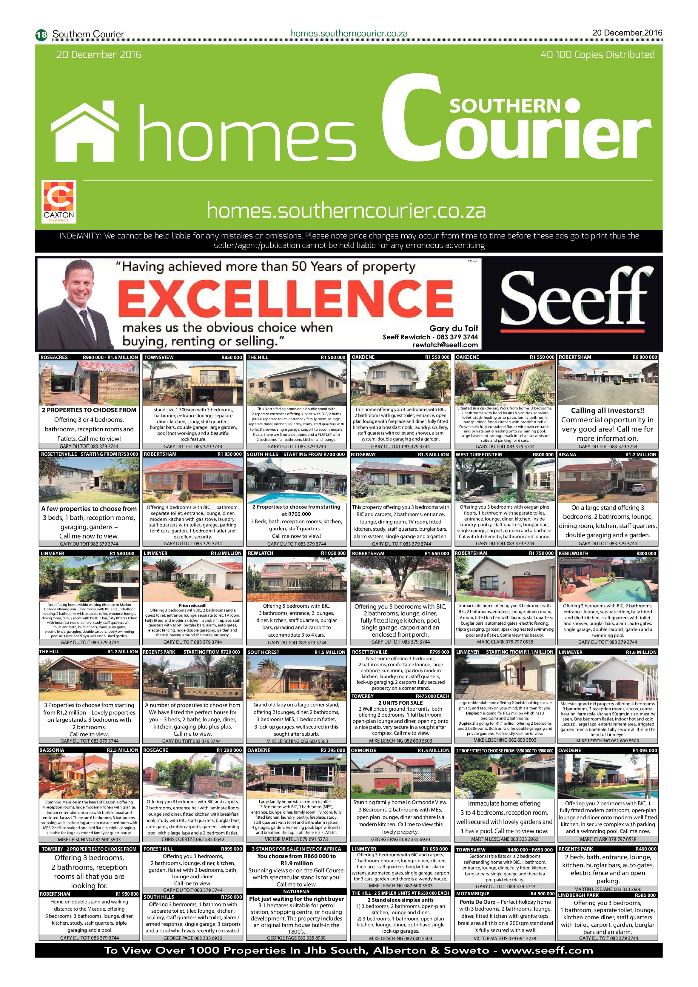 Southern Courier 20 December 2016 page 18