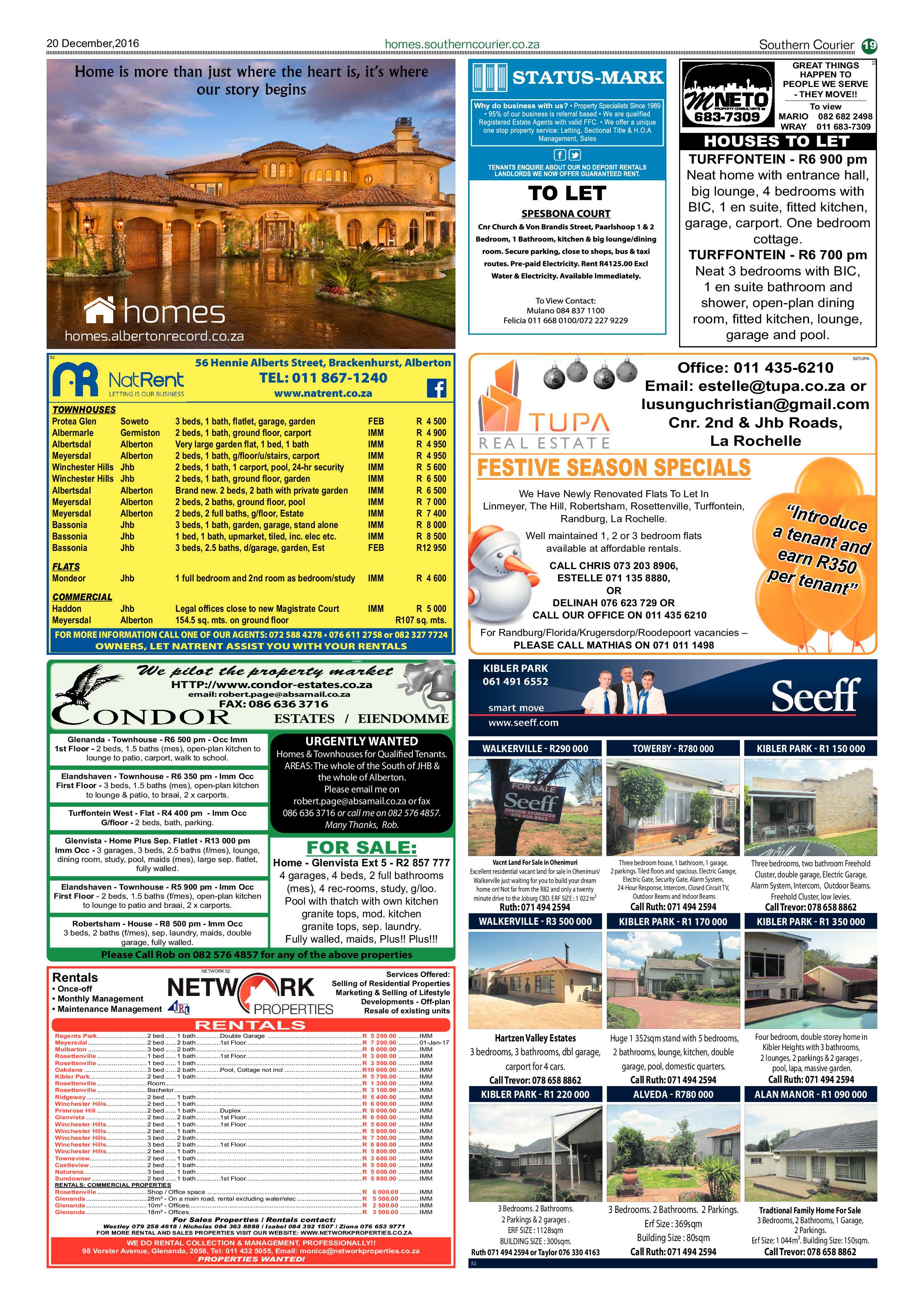 Southern Courier 20 December 2016 page 19