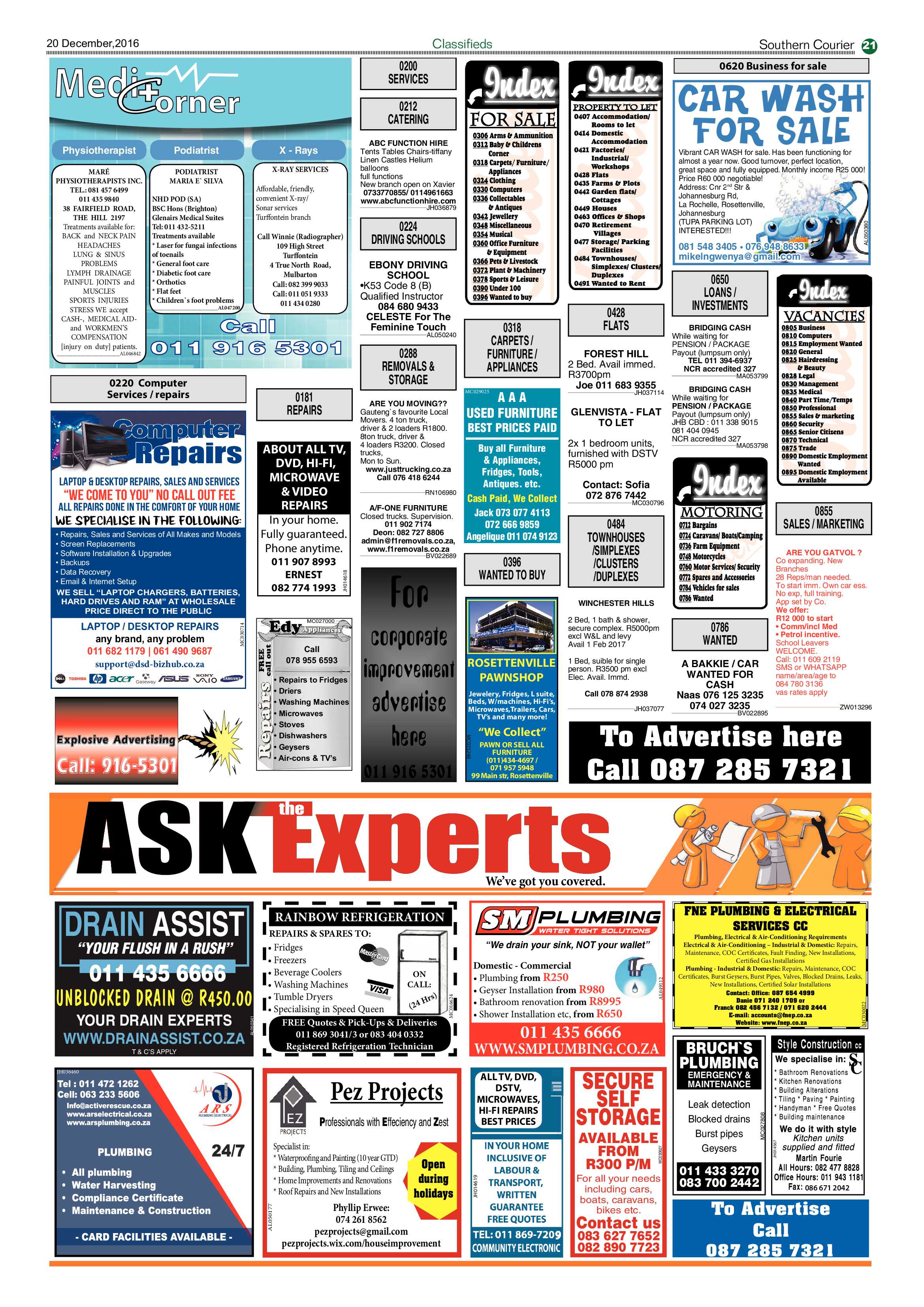Southern Courier 20 December 2016 page 21