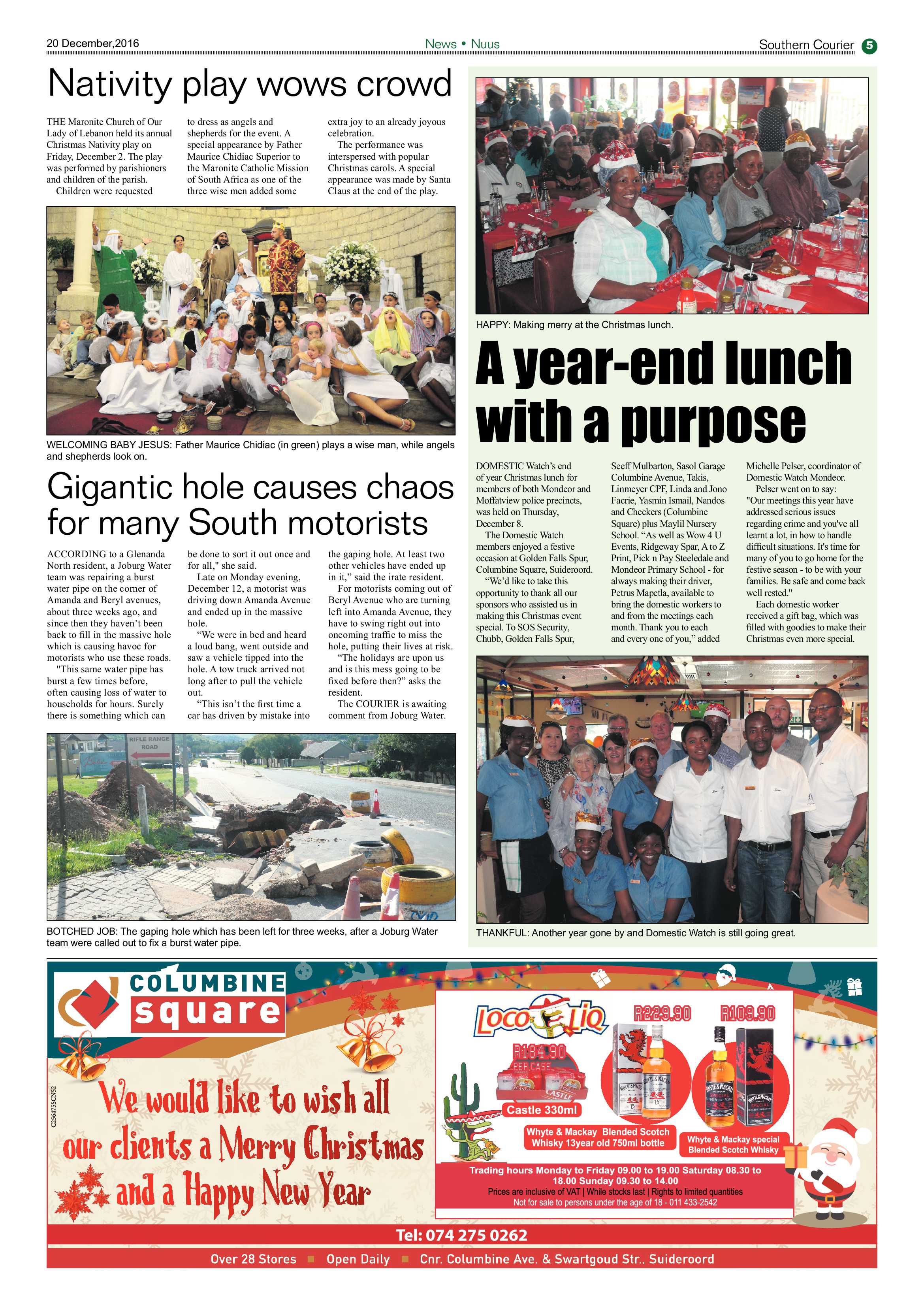 Southern Courier 20 December 2016 page 5