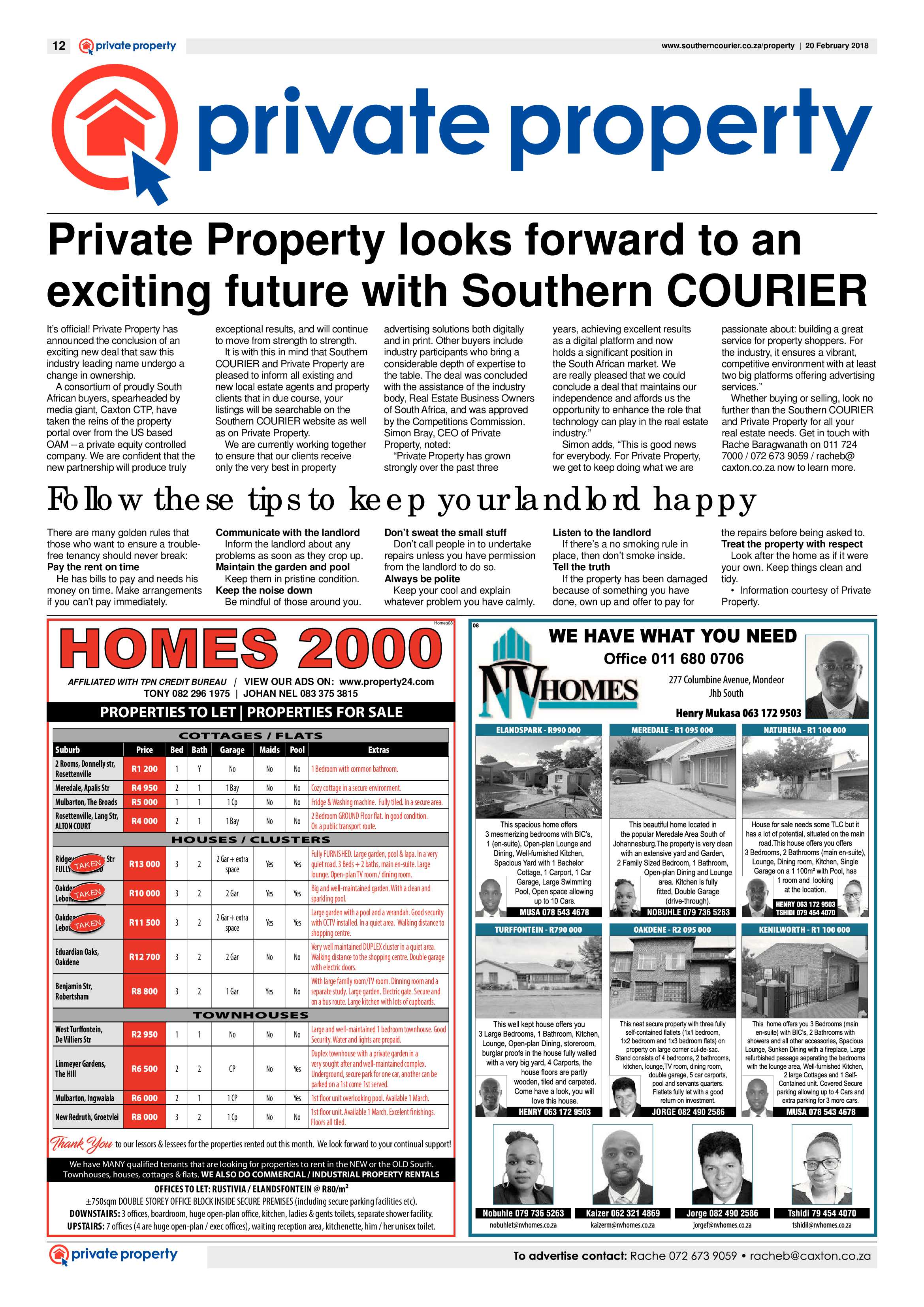 Southern Courier 20 February 2018 page 12