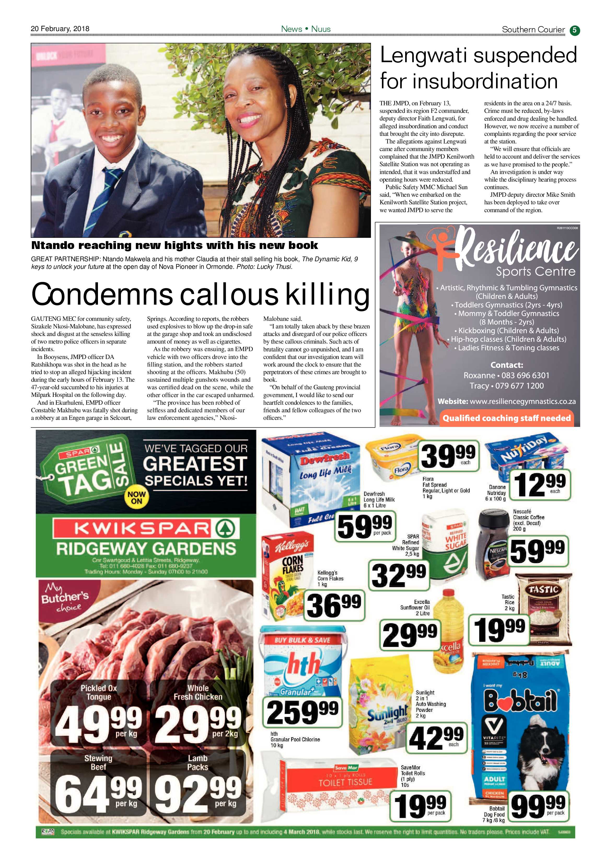 Southern Courier 20 February 2018 page 5