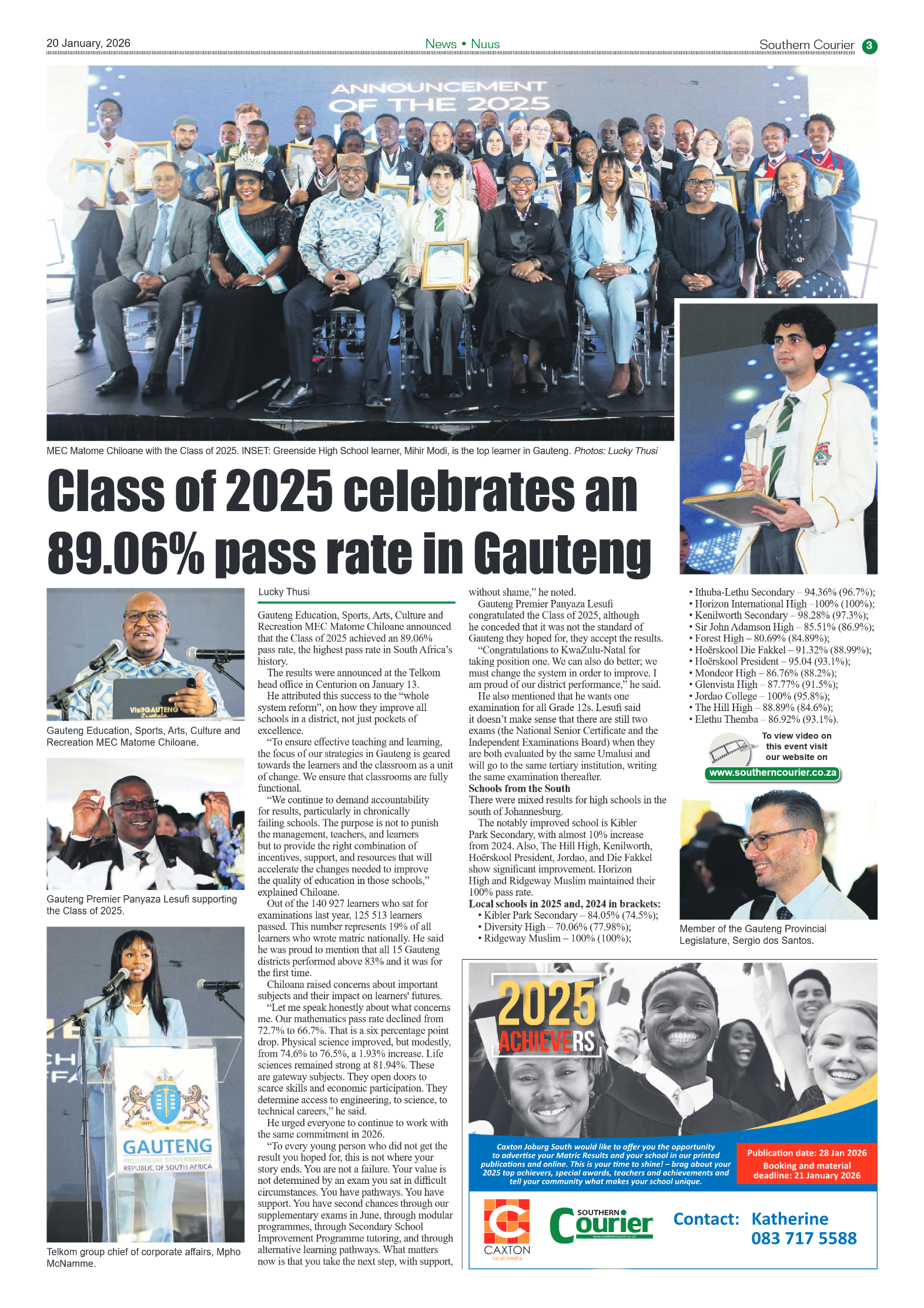 Southern Courier 20 January 2026 page 3