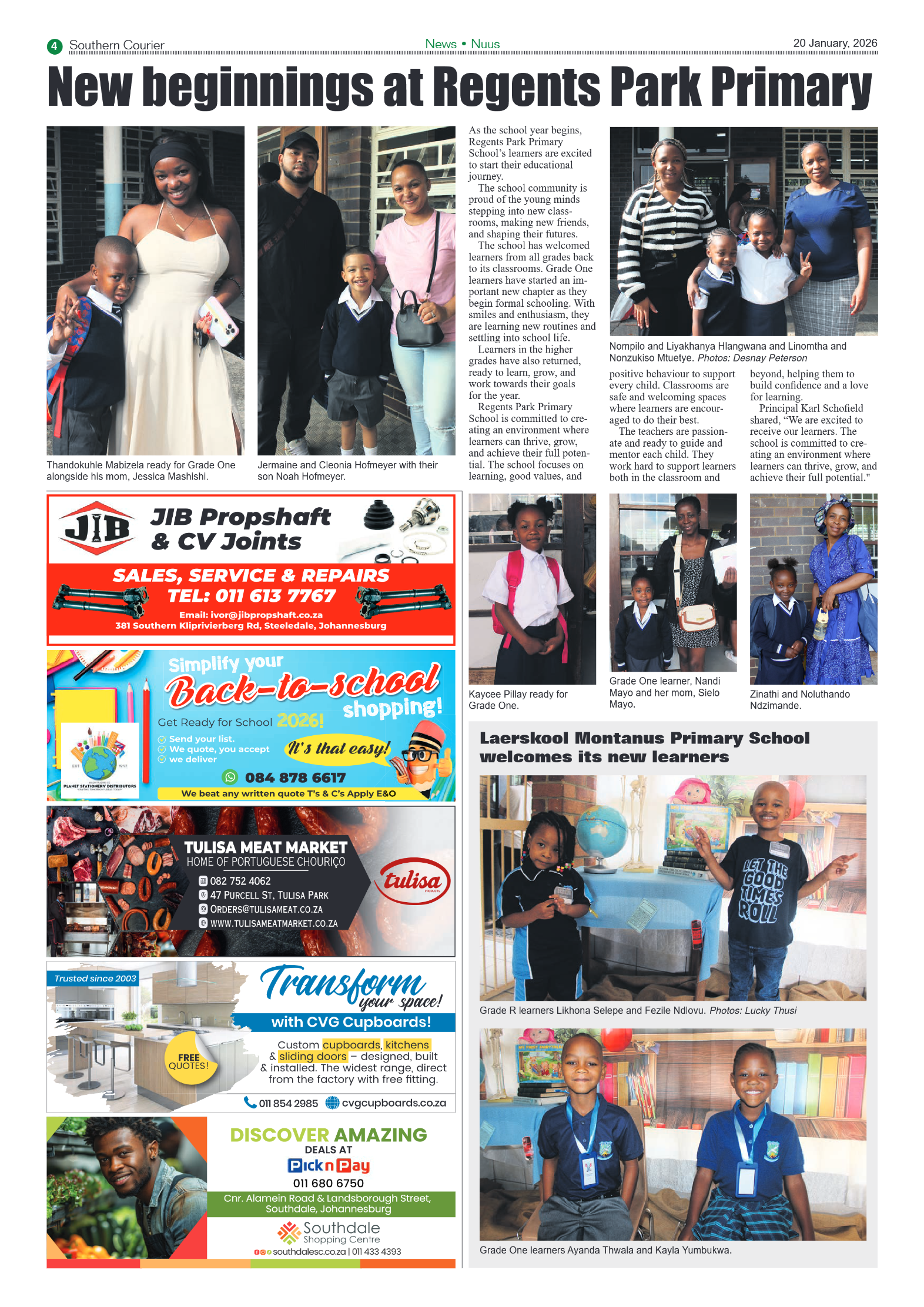Southern Courier 20 January 2026 page 4
