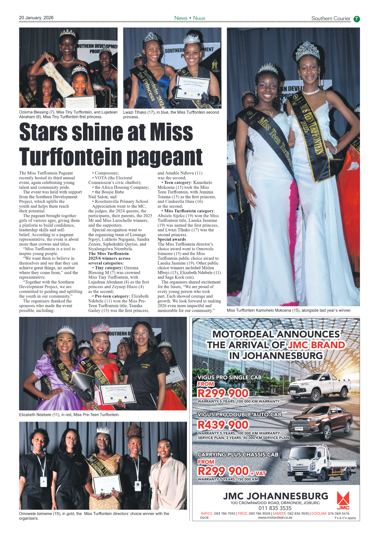 Southern Courier 20 January 2026 page 7